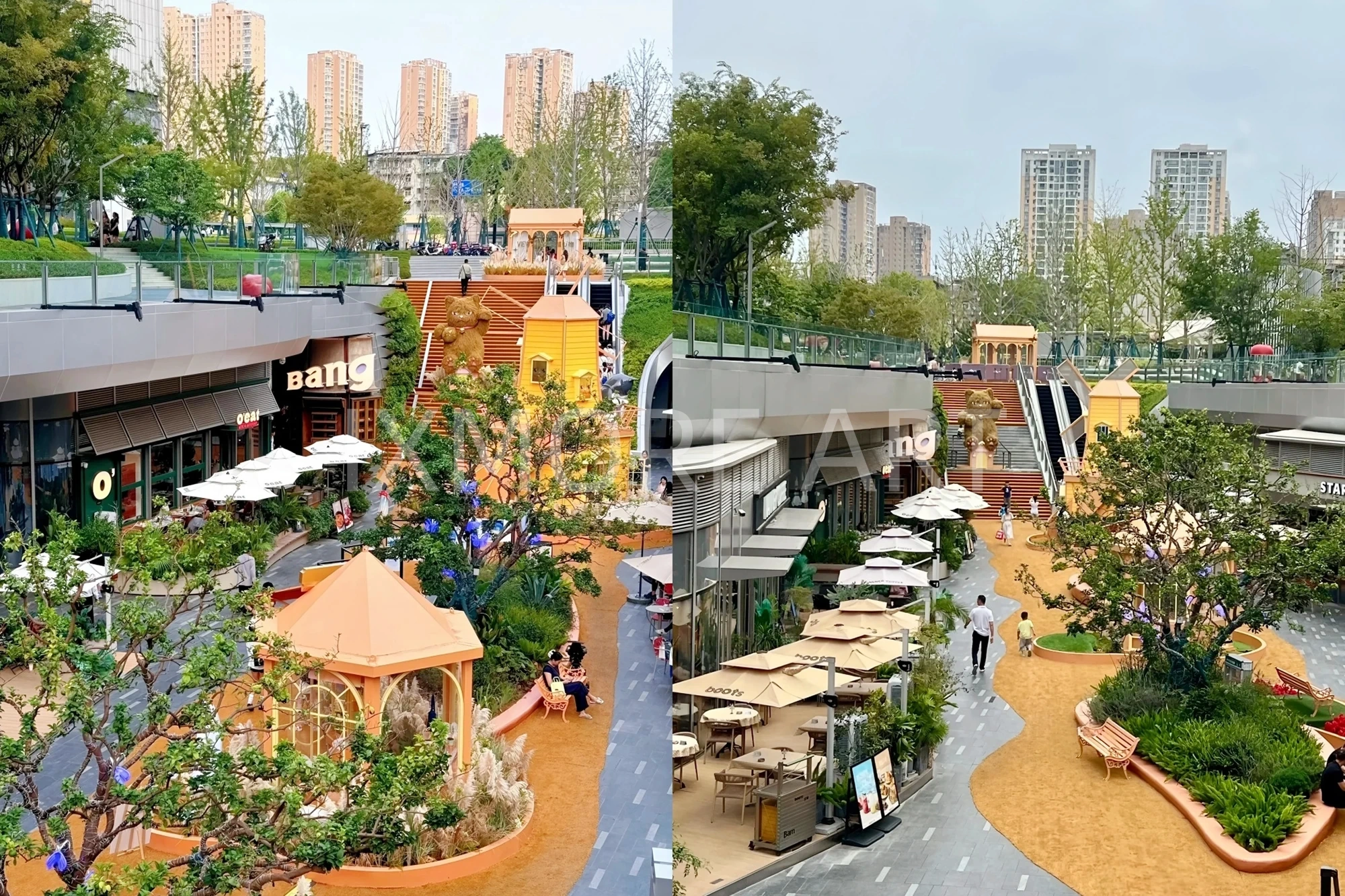 Wuchang Commercial Center Giant Sculpture Art Installation Custom Fabrication — Immersive Commercial Scene Overview(1)
