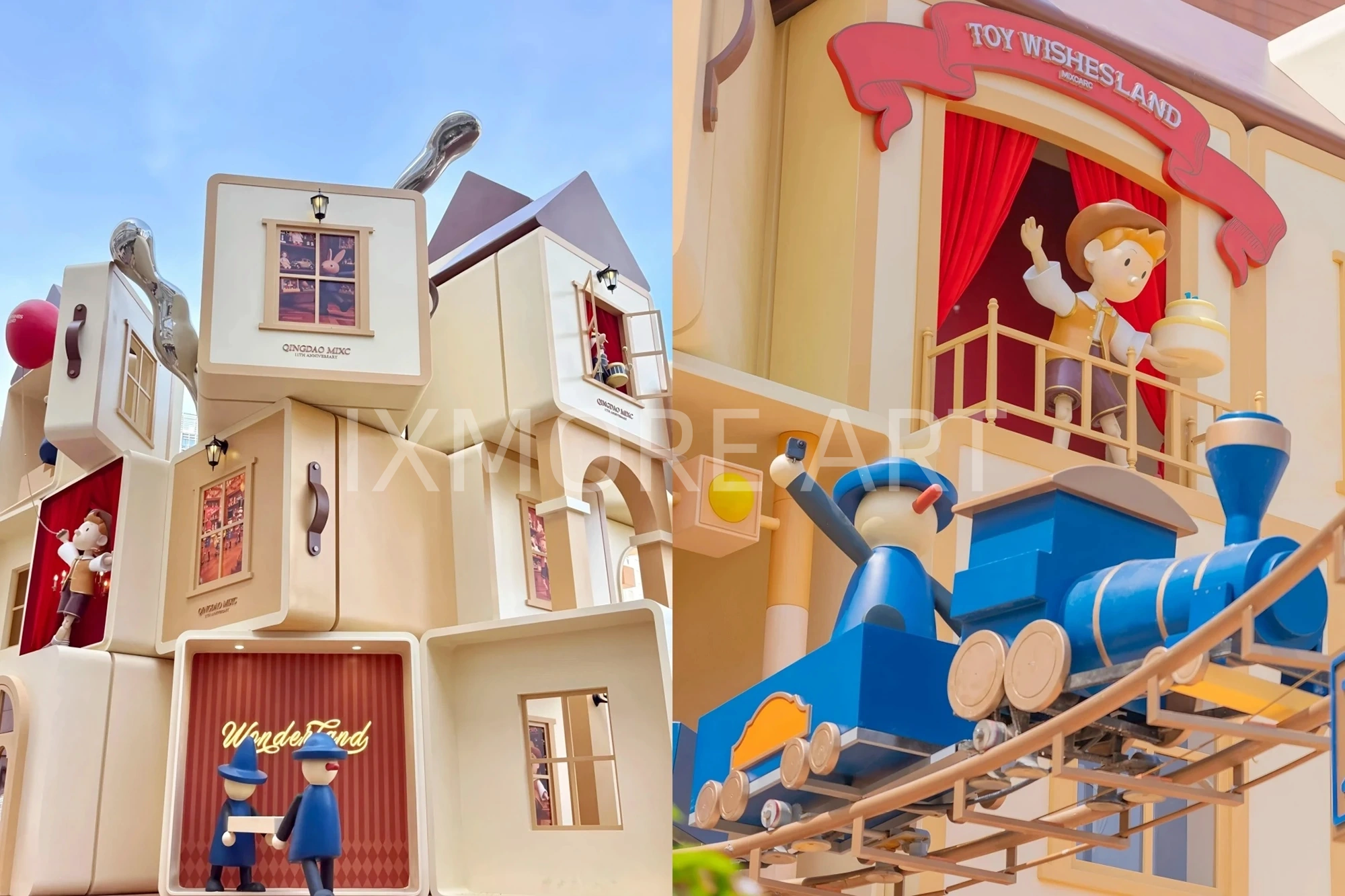 Custom art toy installations for Qingdao mall anime exhibition - large anime sculptures & retail prop fabrication(11)
