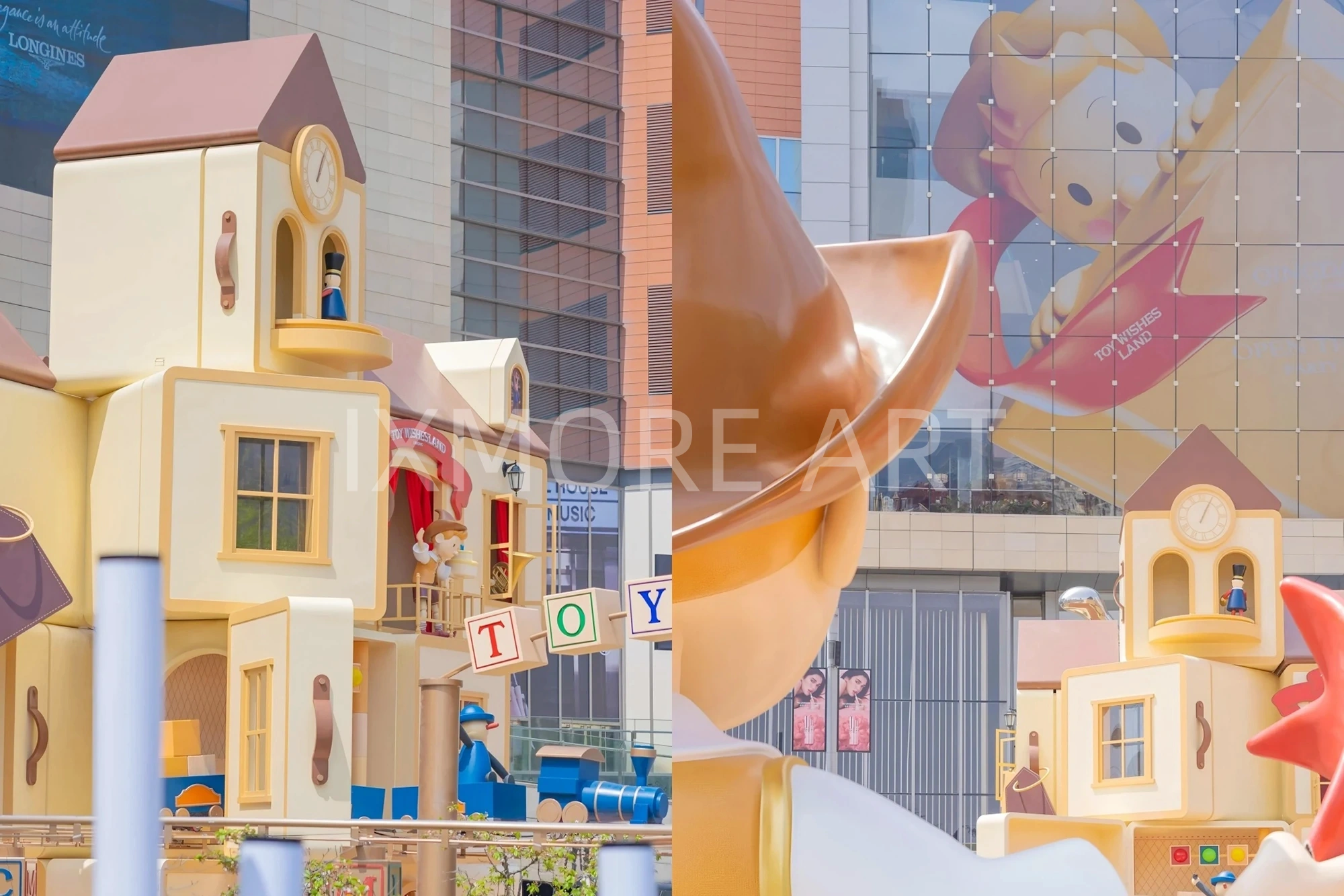 Custom art toy installations for Qingdao mall anime exhibition - large anime sculptures & retail prop fabrication(13)