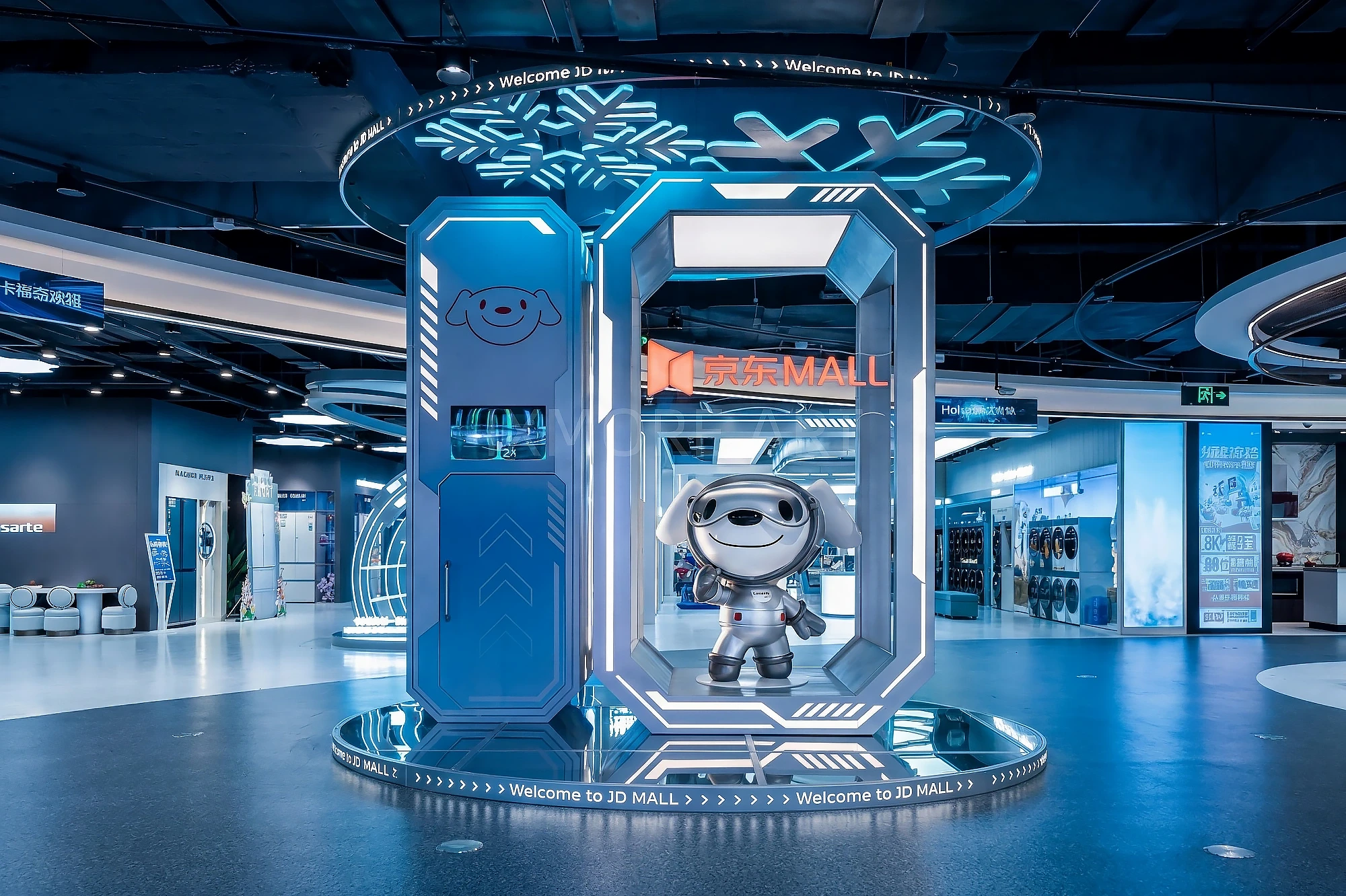 Custom facade decoration and interactive art installation for JD Mall - Image 15