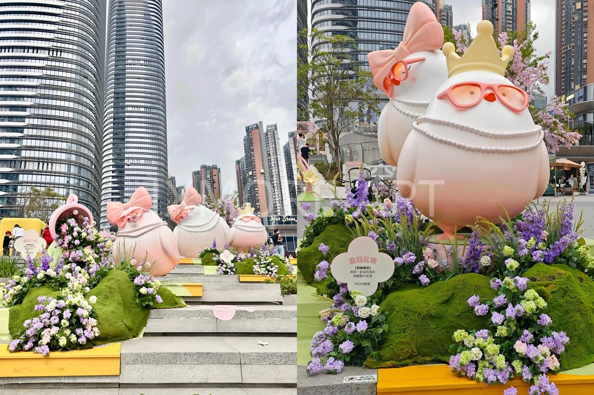 Immersive IP theme scene installation at Xinghe Mall - panoramic view of large anime sculptures & custom decor props(3)