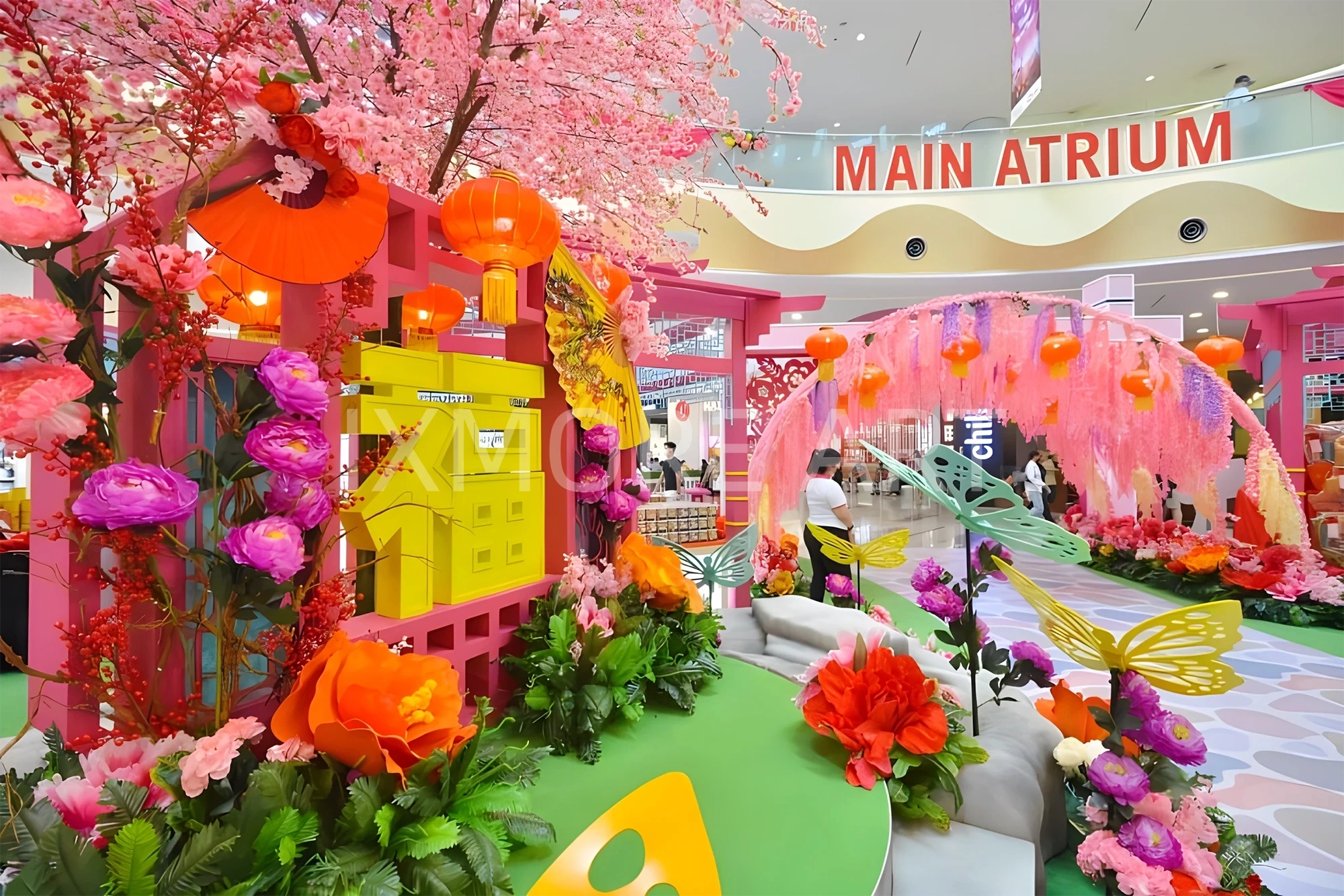 Custom CNY immersive decor for Kuala Lumpur mall - art installations & festive prop fabrication(3)