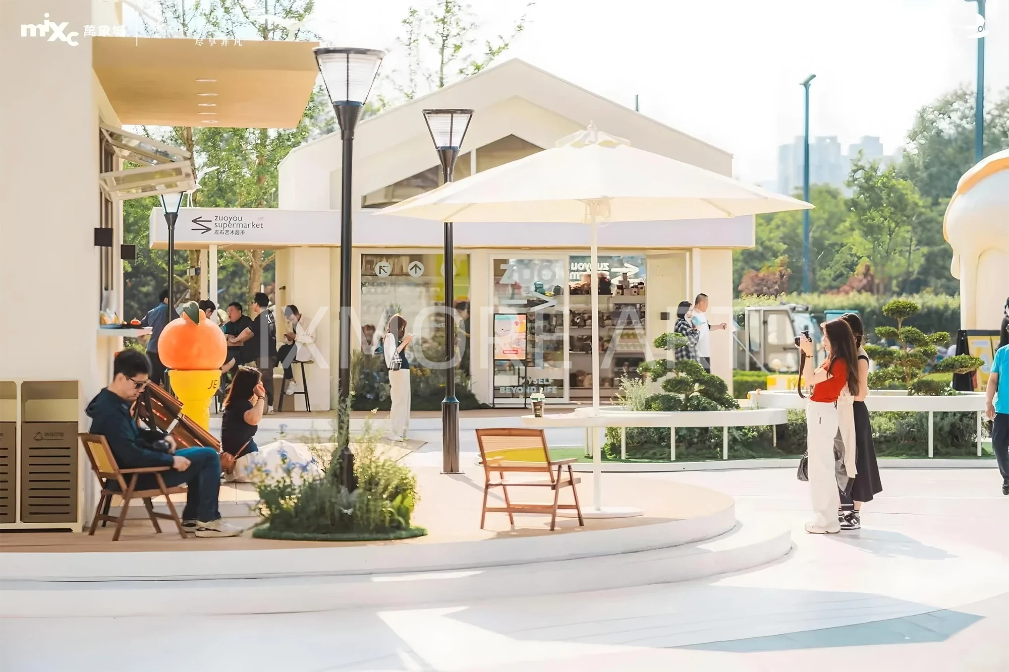 Mall art installation full view, immersive romantic town full props for commercial block scene creation, immersive props custom fabricated by art factory(3)