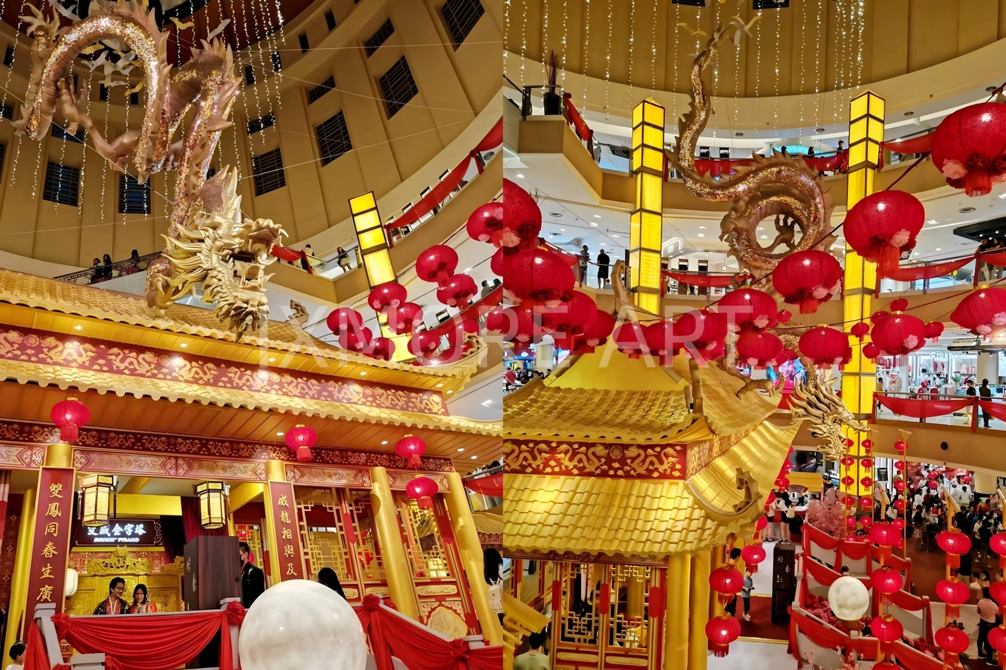 Custom CNY immersive decor for Kuala Lumpur mall - art installations & festive prop fabrication(5)