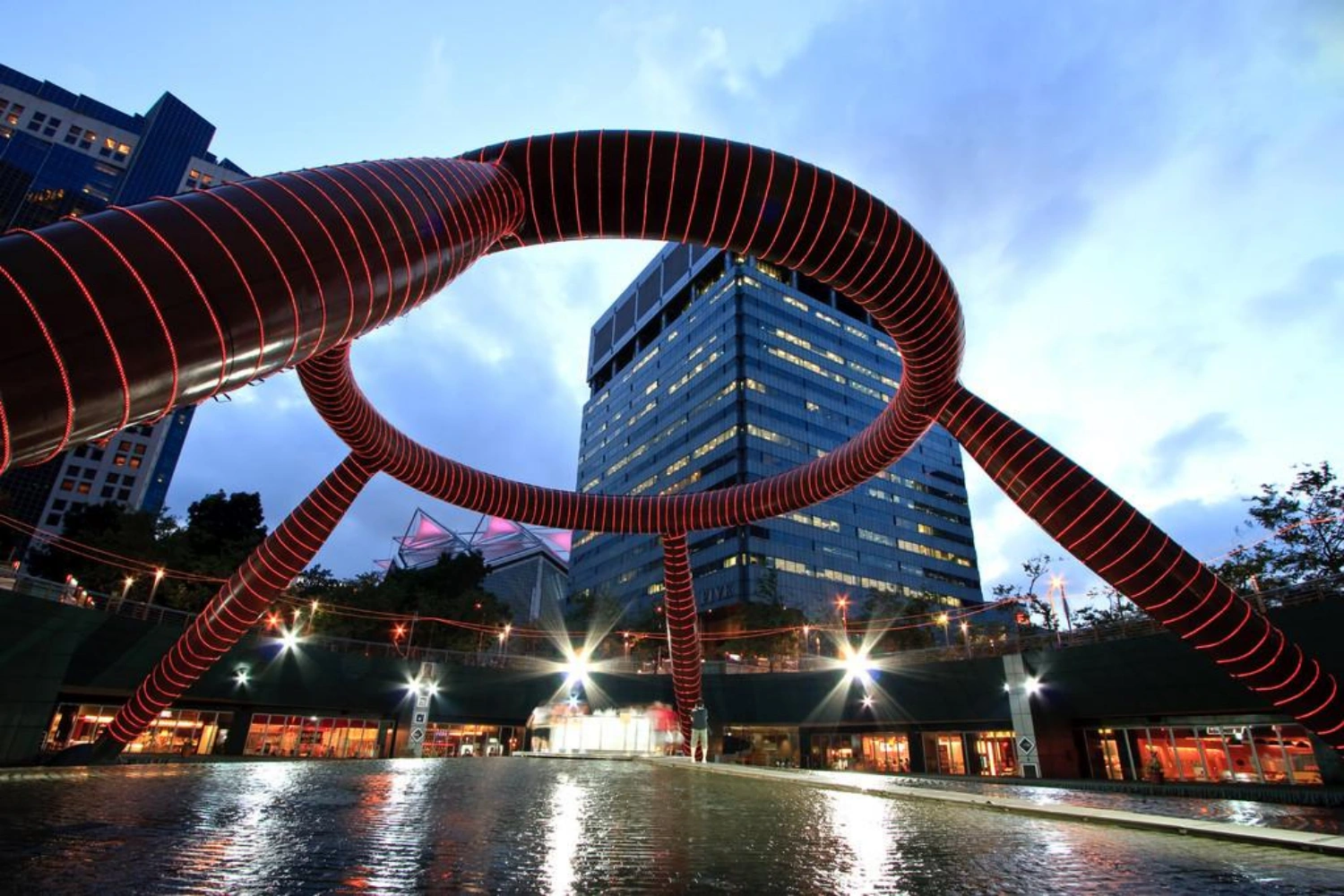 An overview of a strategic art installation acting as a core engine for foot-traffic growth in a Singapore shopping mall in 2026.