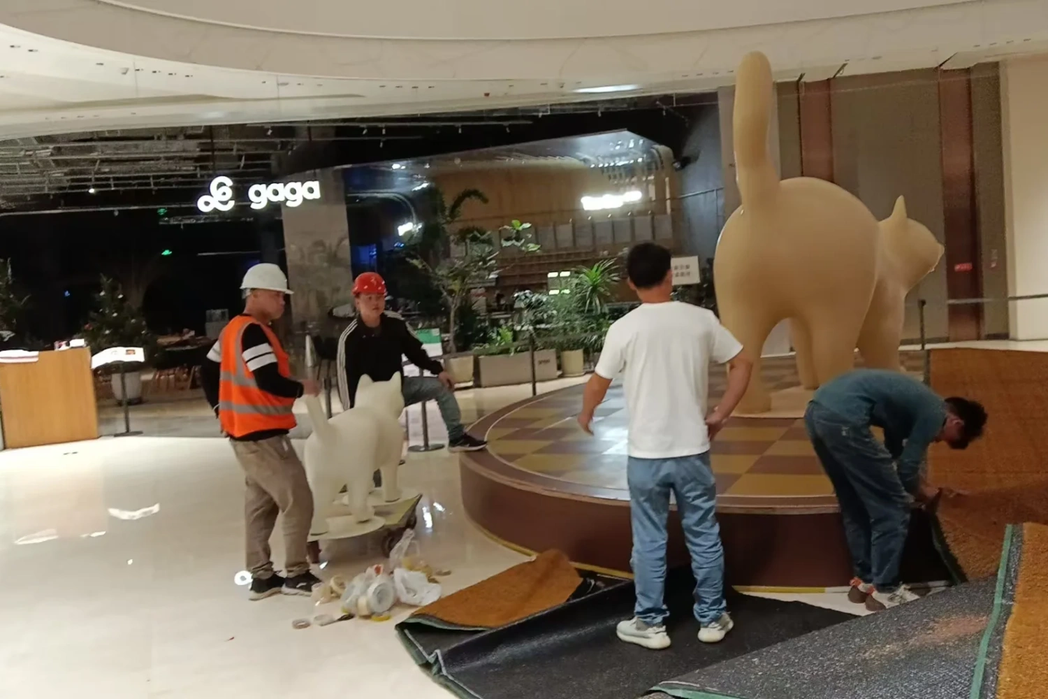 Giant Plush Cat Sculpture Art Installation Now Launched