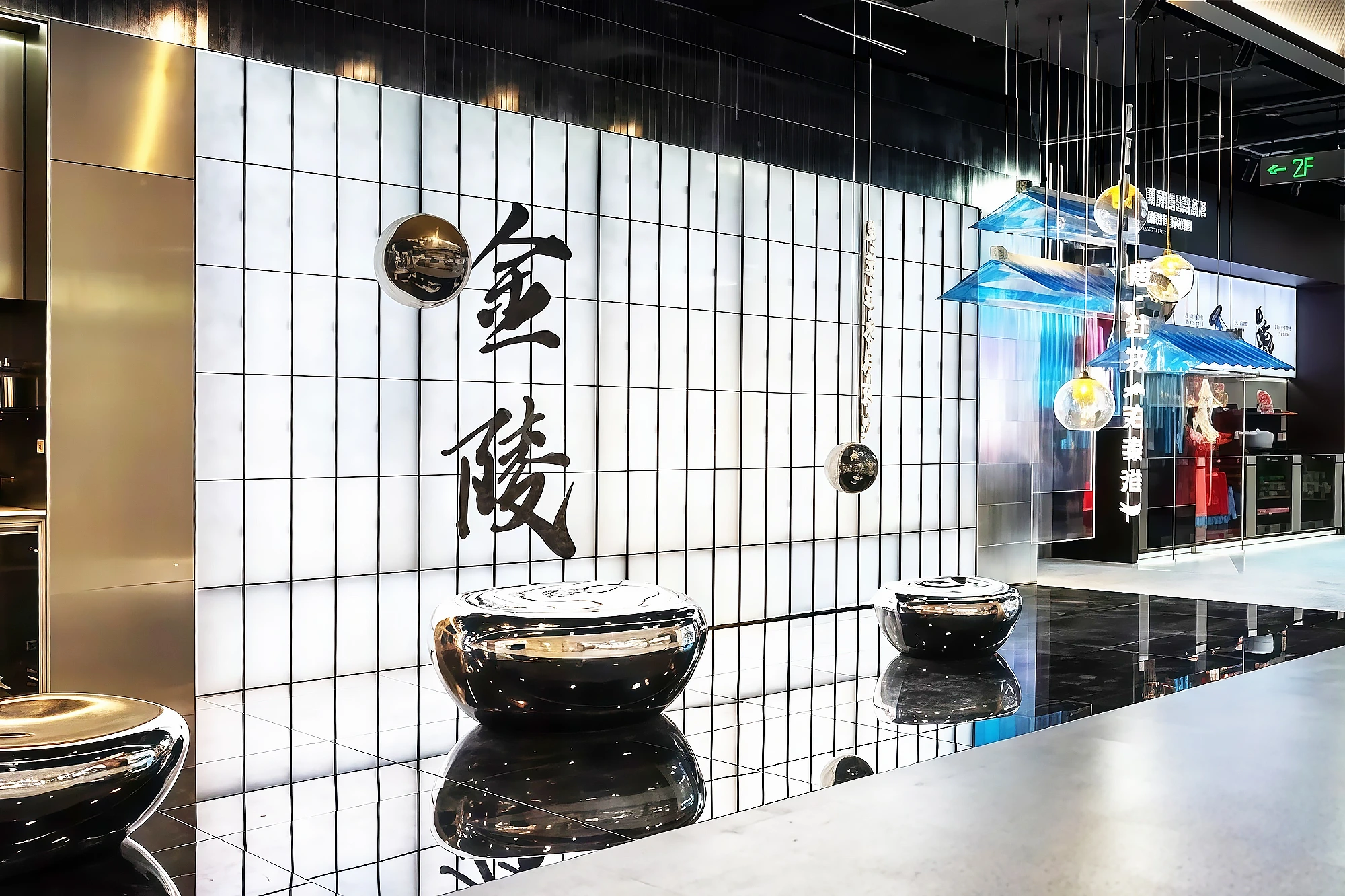 Custom Wuhan mall decor props & interactive art installation, whole mall lighting design from fabrication factory(9)