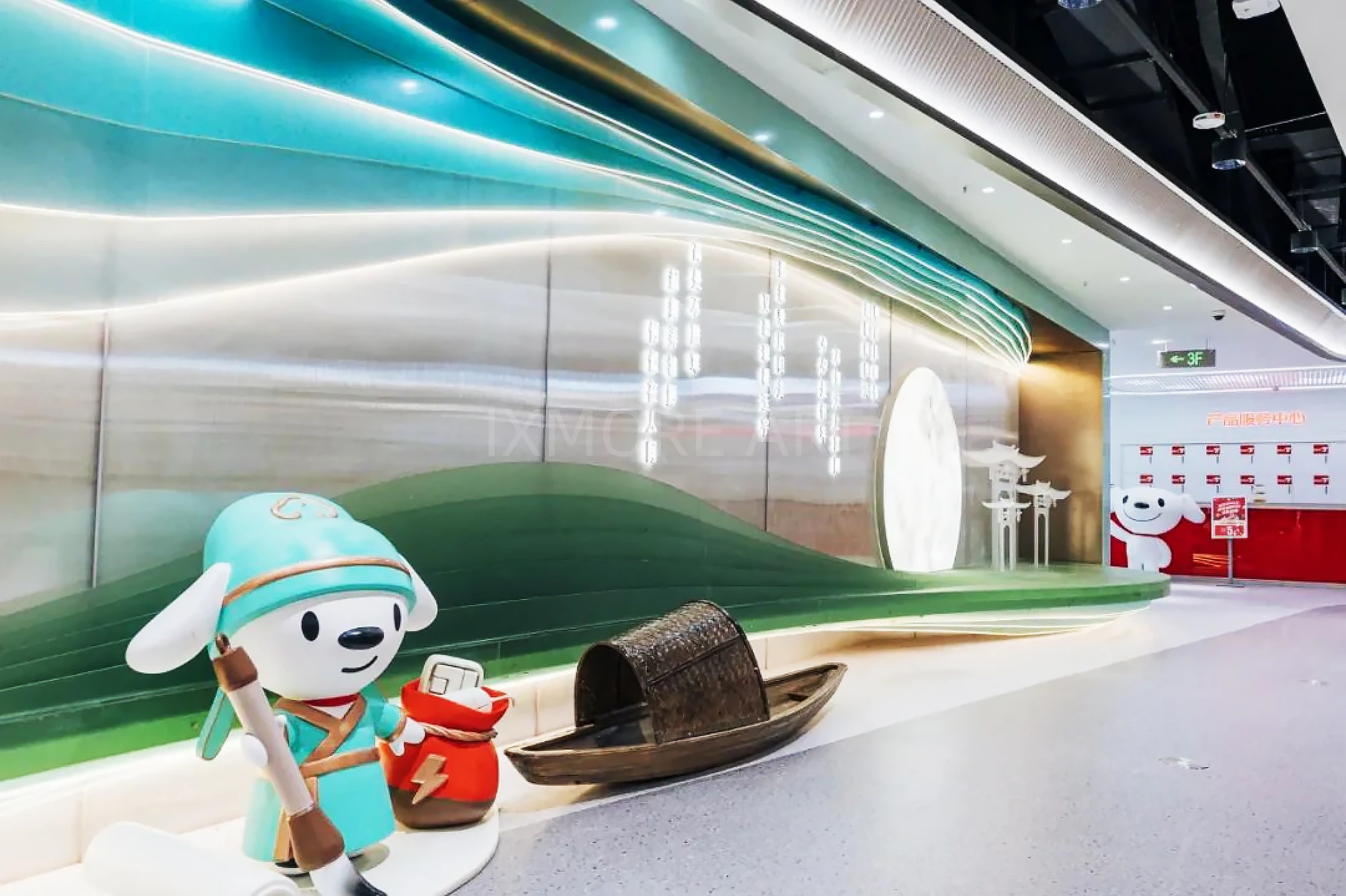 Custom Wuhan mall decor props & interactive art installation, whole mall lighting design from fabrication factory(8)