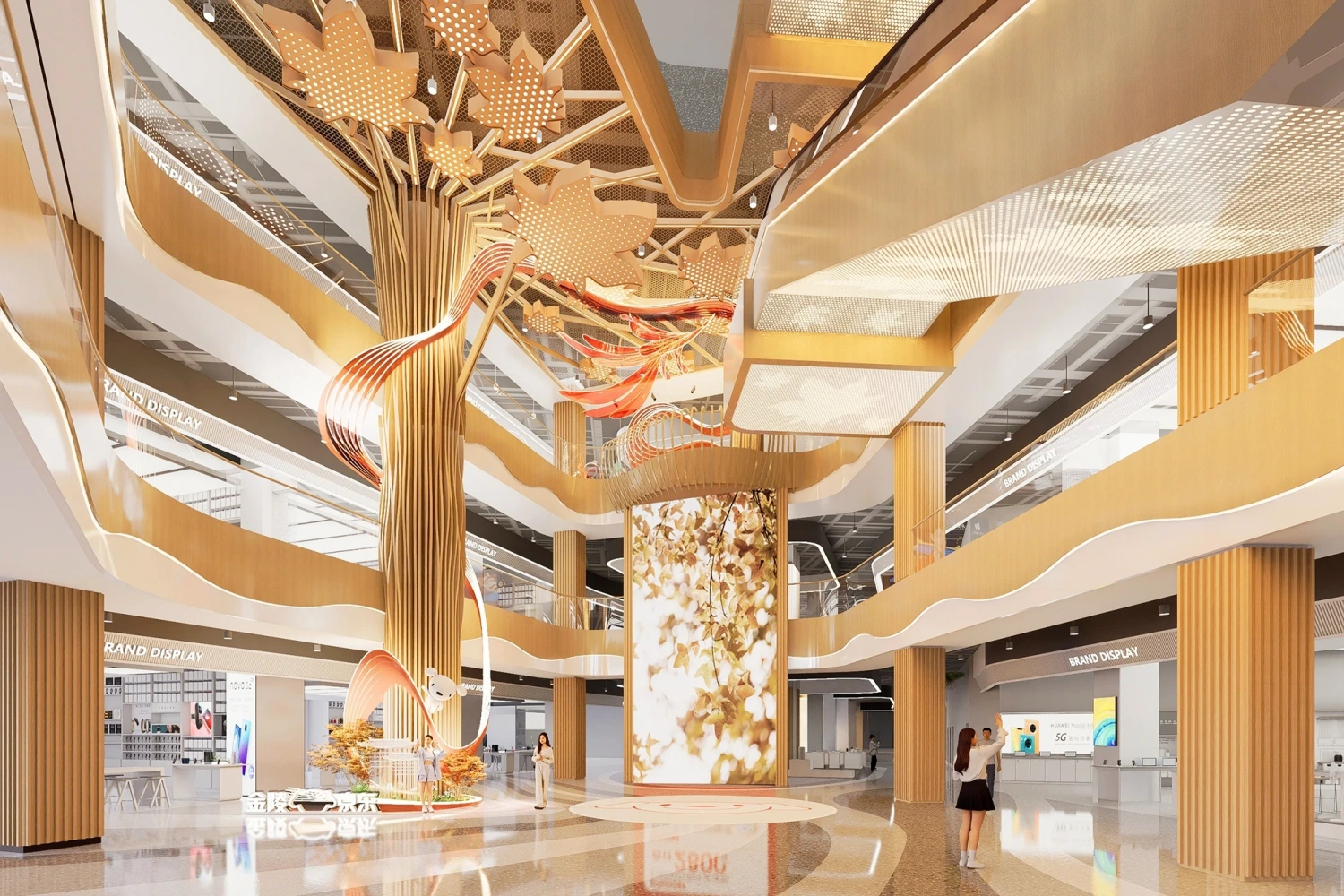 Custom Kinetic Art Installation for JD Mall