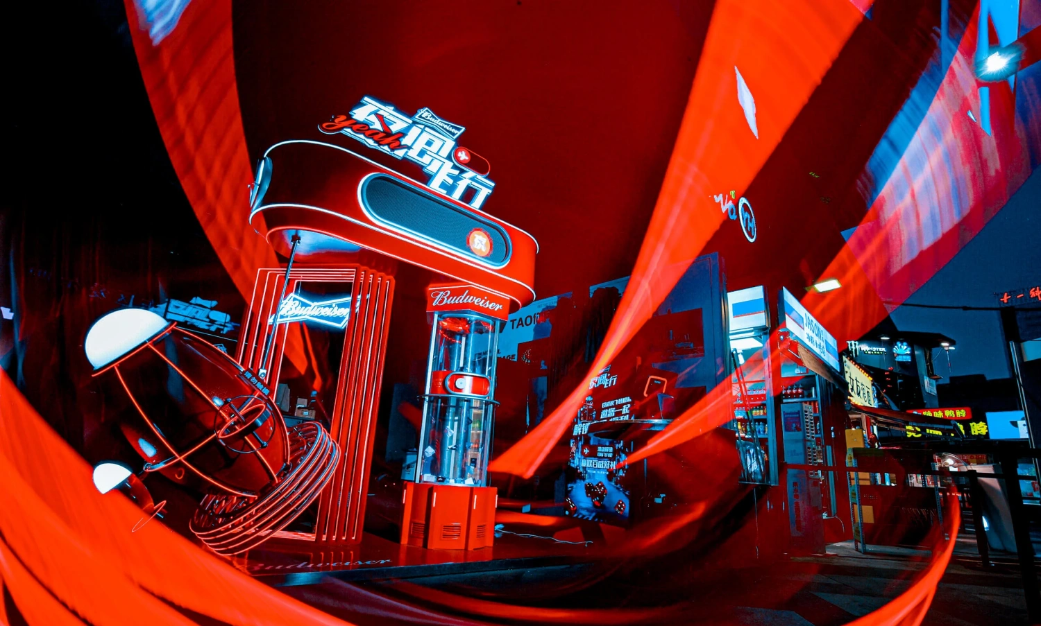 Custom fabricated pop-up event decor props and art installation for Budweiser brand activation(2)