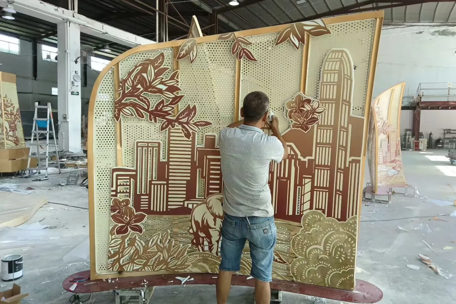 Custom fabricated anniversary event props and art installation for CHAGEE Hong Kong by props factory-2