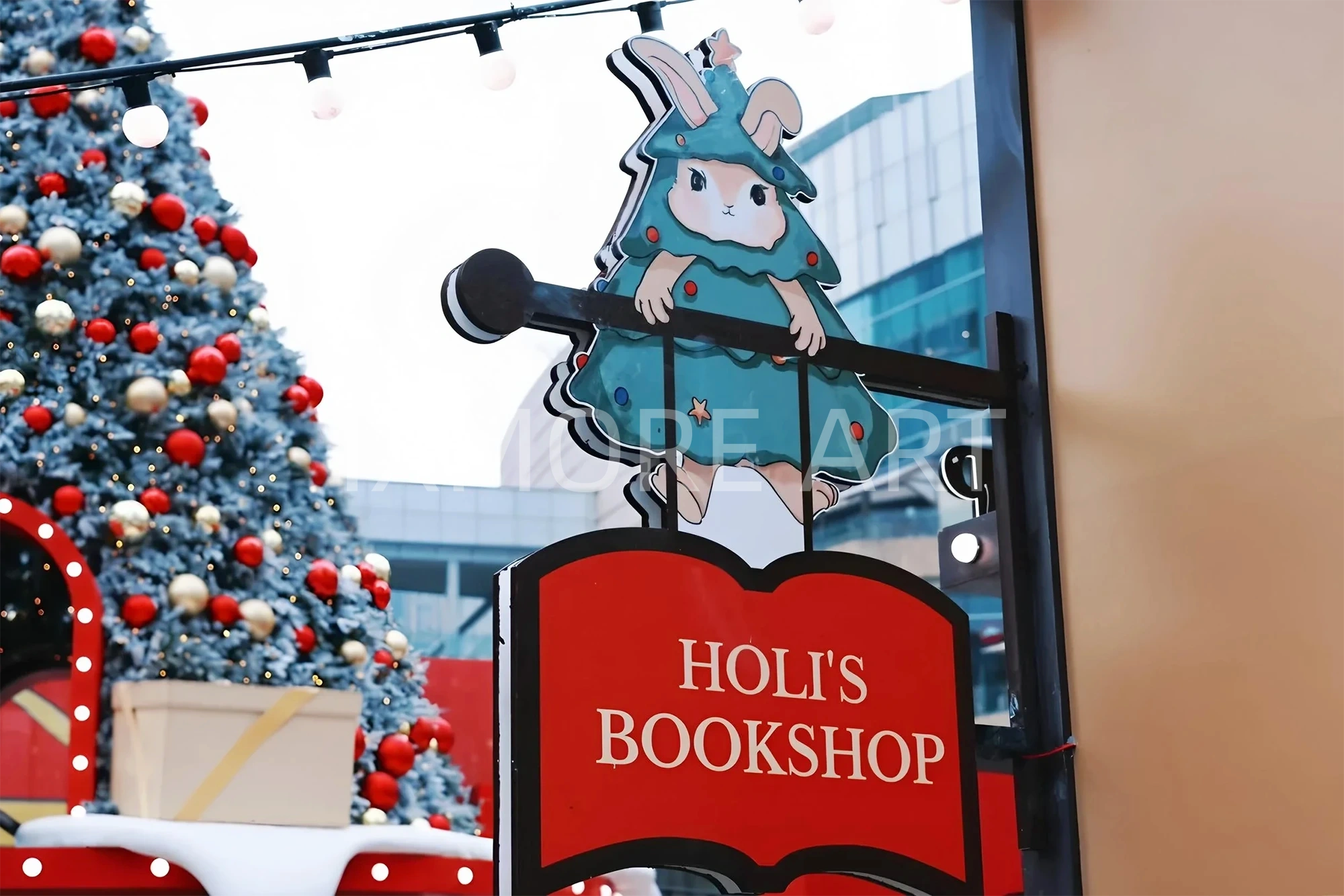 Custom Christmas cartoon themed scene decor for Chengdu shopping mall – immersive art installation built by professional prop factory(12)
