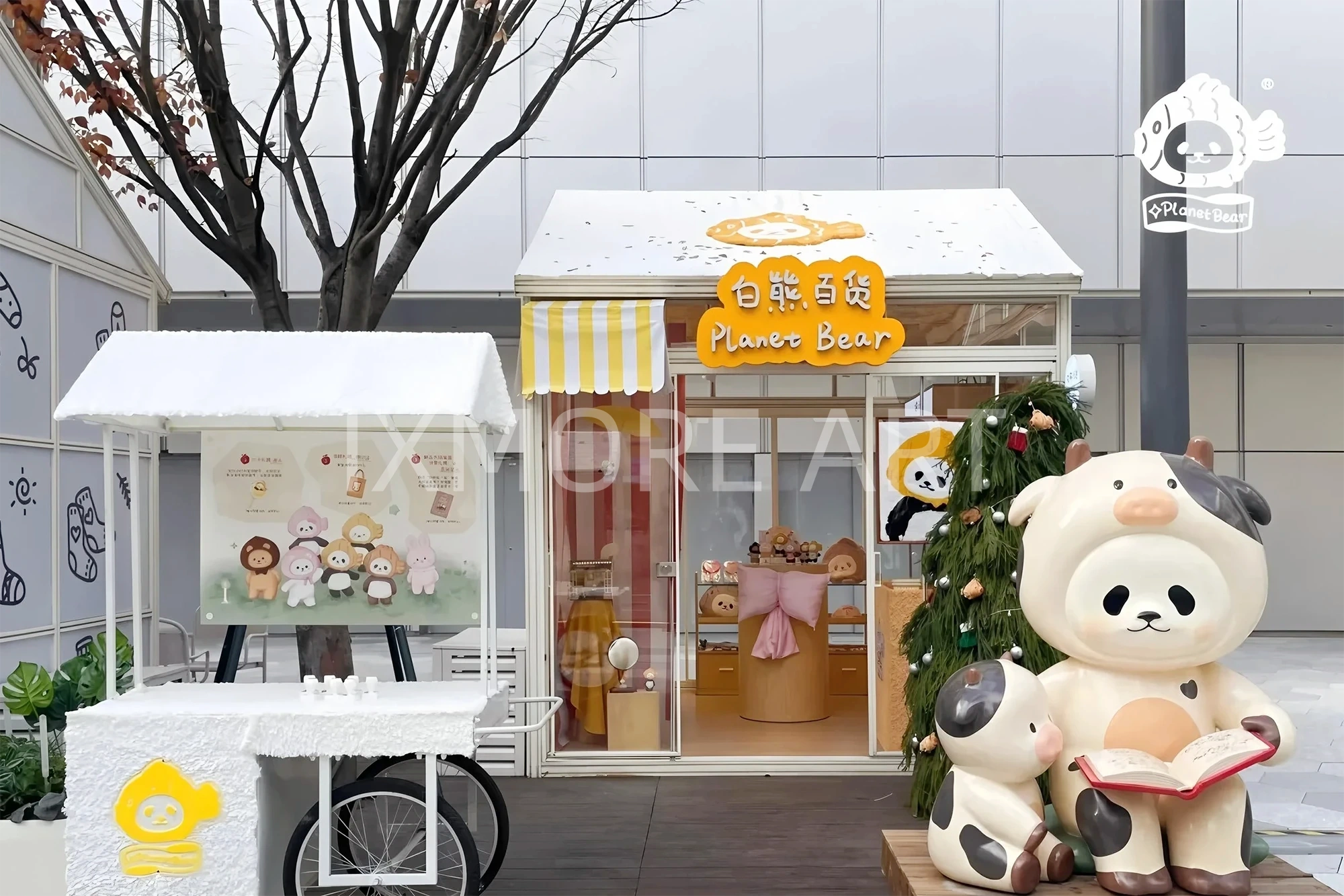 Custom Christmas cartoon themed scene decor for Chengdu shopping mall – immersive art installation built by professional prop factory(13)