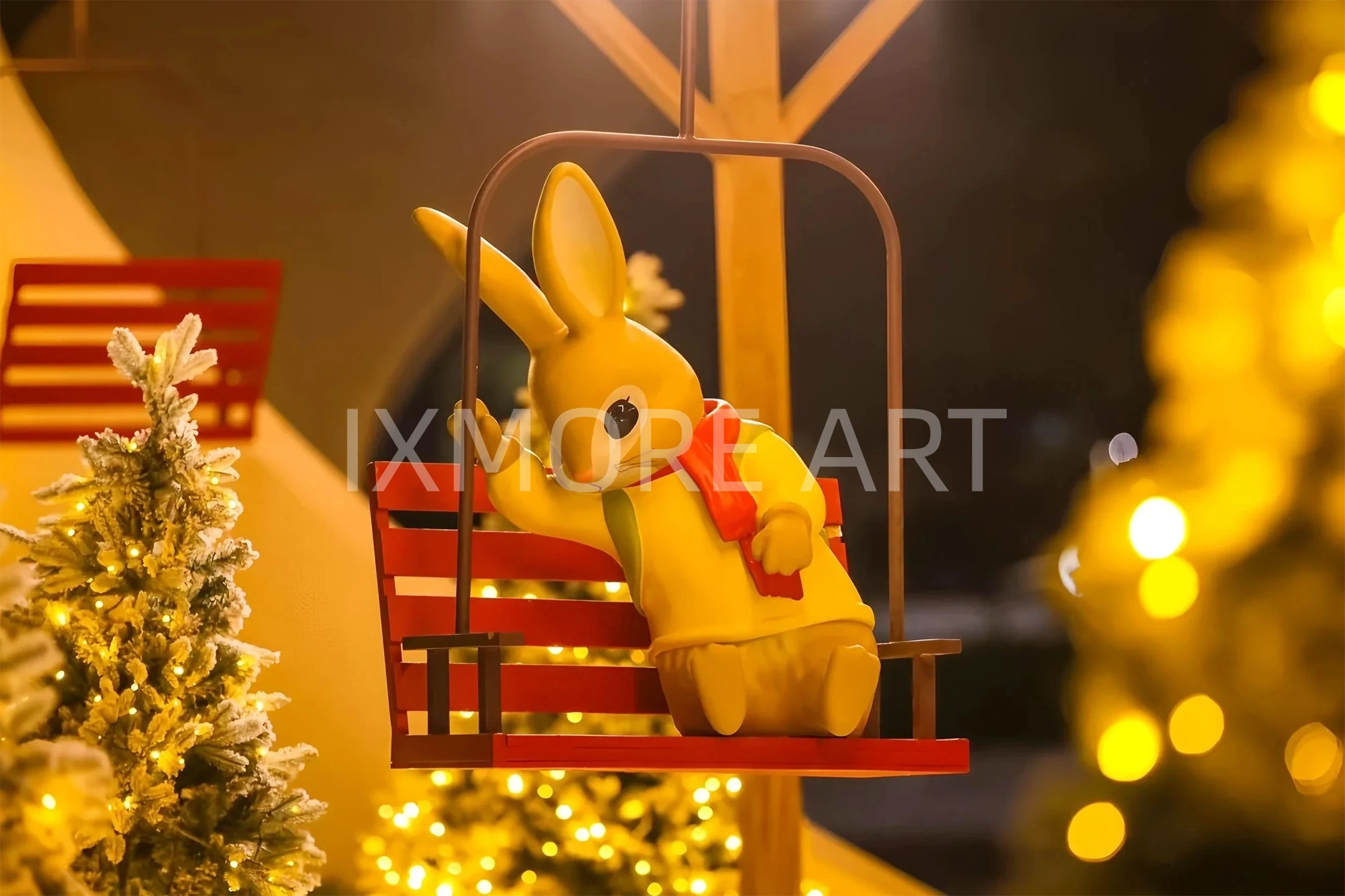 Custom Christmas cartoon themed scene decor for Chengdu shopping mall – immersive art installation built by professional prop factory(14)