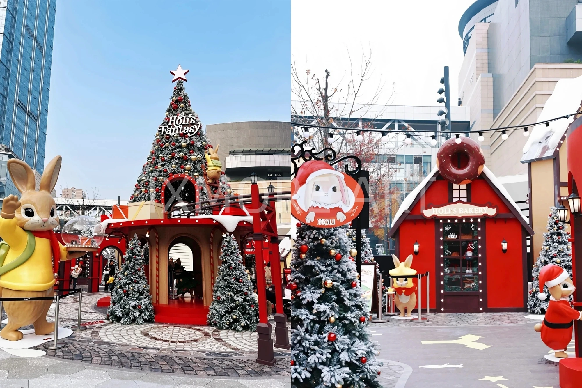 Custom Christmas cartoon themed scene decor for Chengdu shopping mall – immersive art installation built by professional prop factory(7)