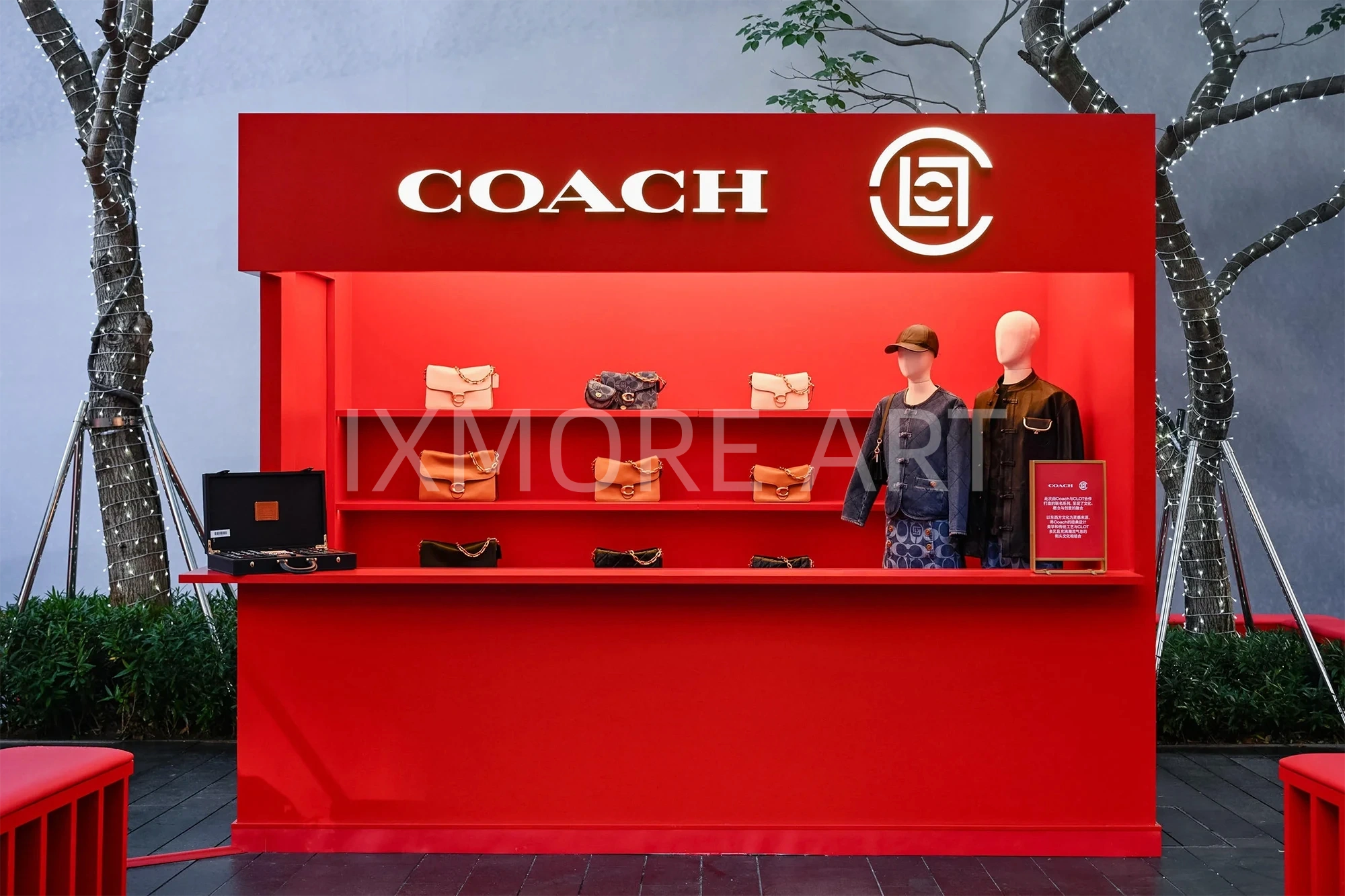 COACH x CLOT pop-up store custom facade installation – immersive experience prop manufacturing by art factory(11)