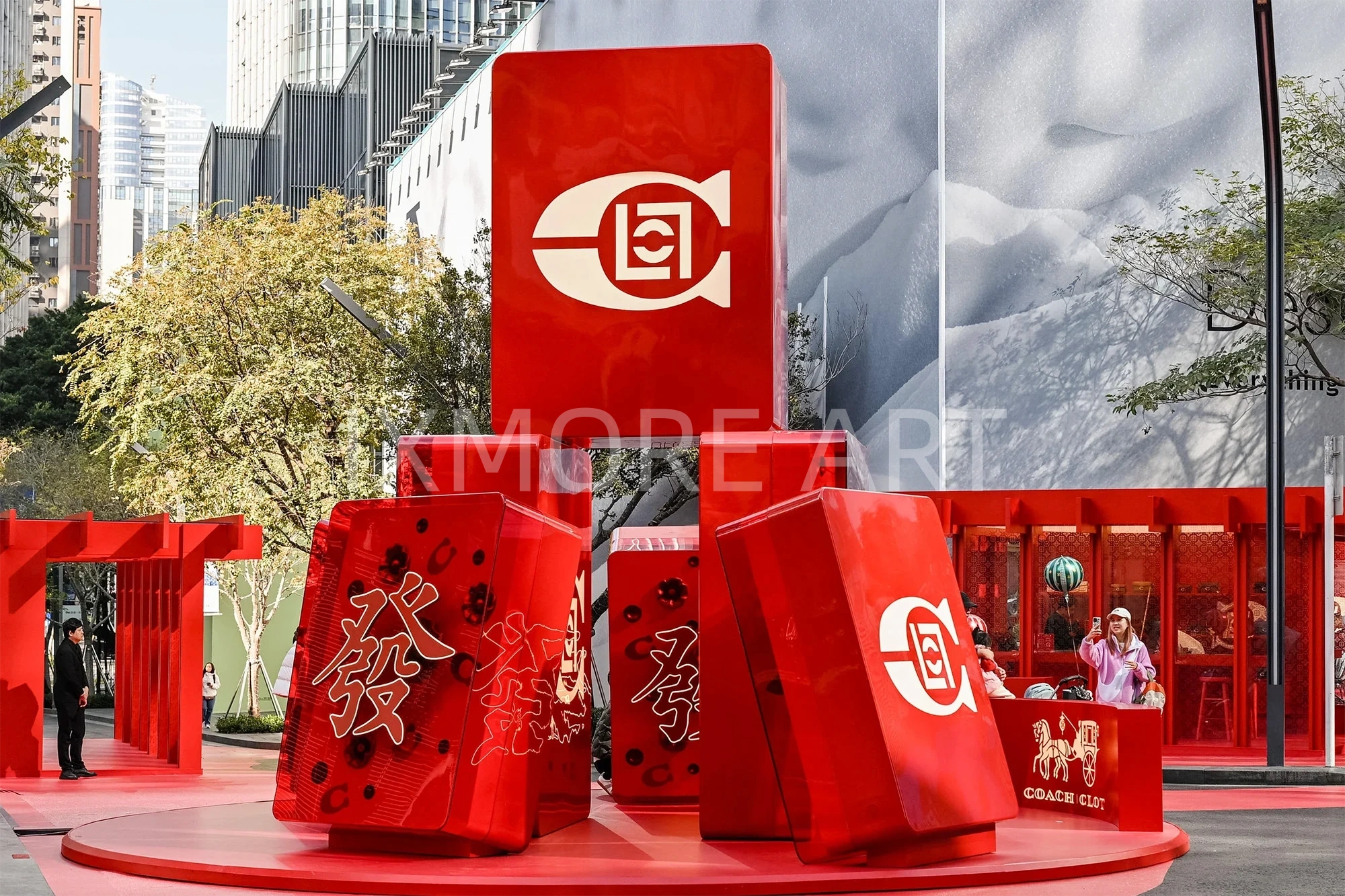 COACH x CLOT pop-up store custom facade installation – immersive experience prop manufacturing by art factory(2)