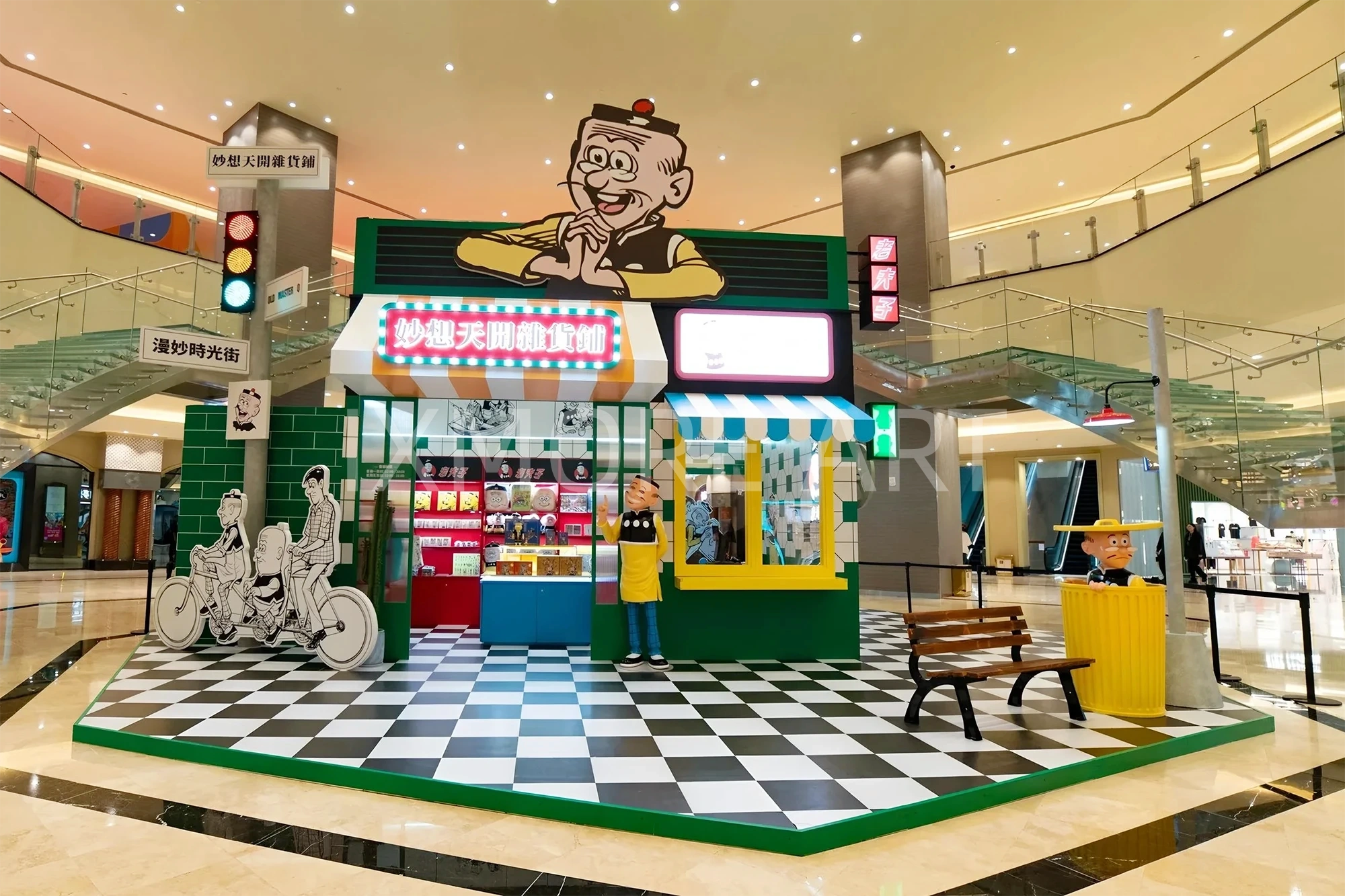 Custom art installation props for Macau mall anime IP exhibition - large exhibit props & art installations