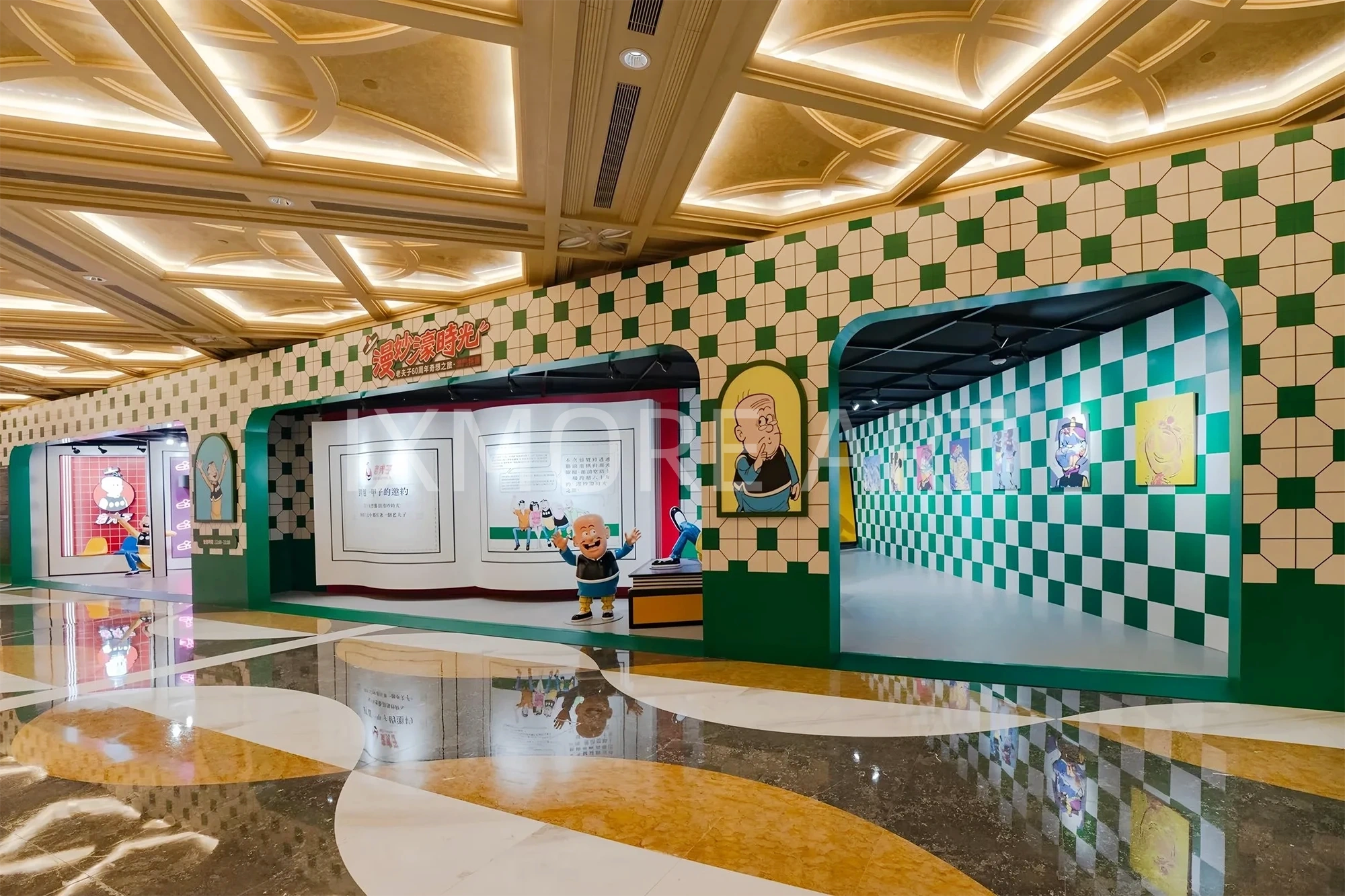 Custom art installation props for Macau mall anime IP exhibition - large exhibit props & art installations