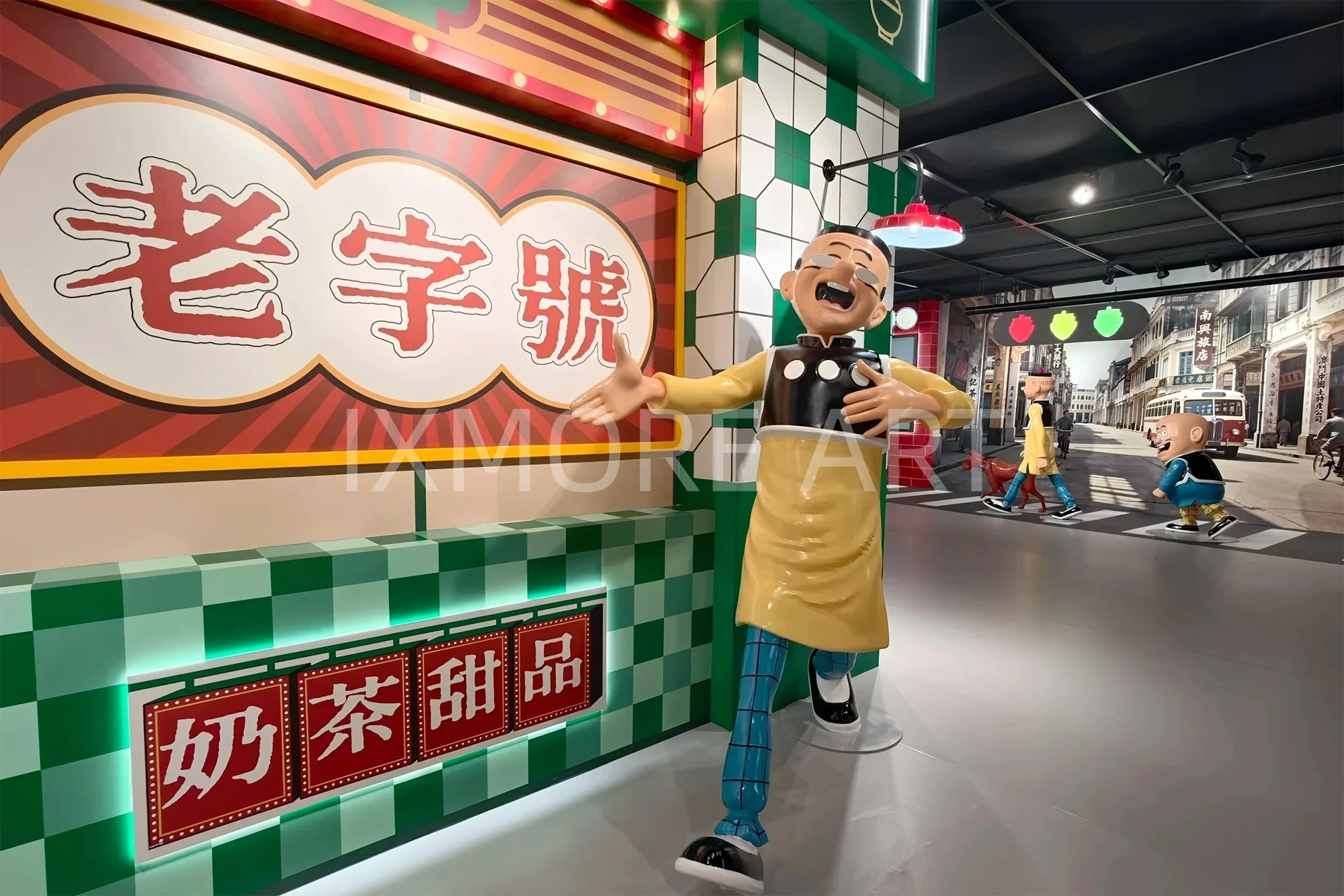 Custom art installation props for Macau mall anime IP exhibition - large exhibit props & art installations