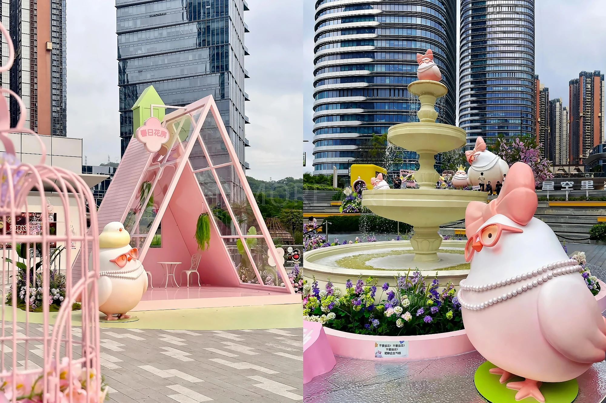 Immersive IP theme scene installation at Xinghe Mall - panoramic view of large anime sculptures & custom decor props(4)