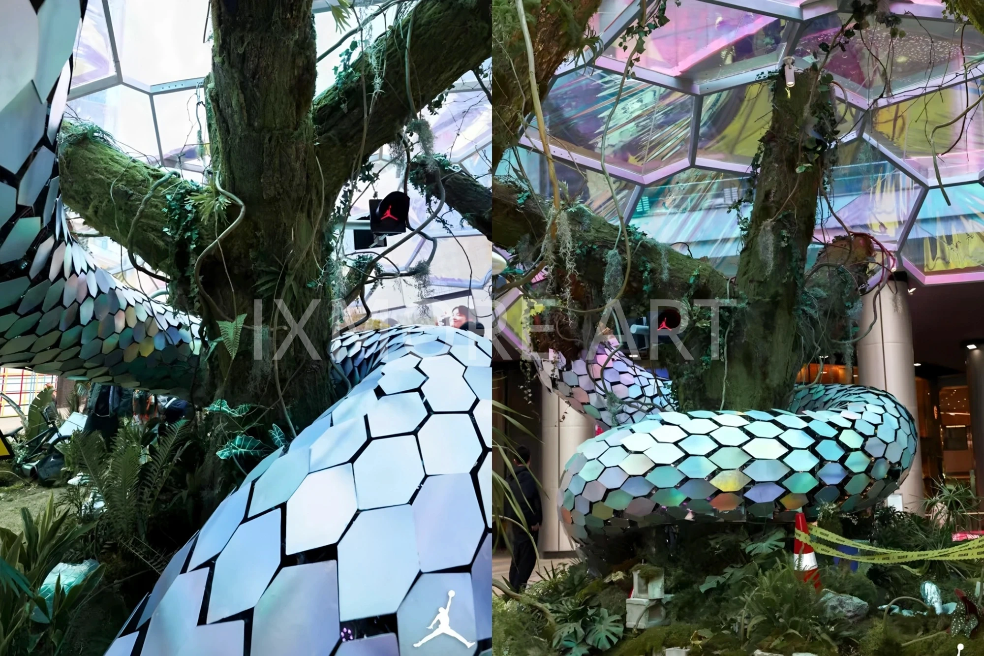 Silver-Python-Invasion-Kinetic-Bionic-Art-Installation-Custom-Activity-Device-for-Mall-Atrium-Fabrication(10)