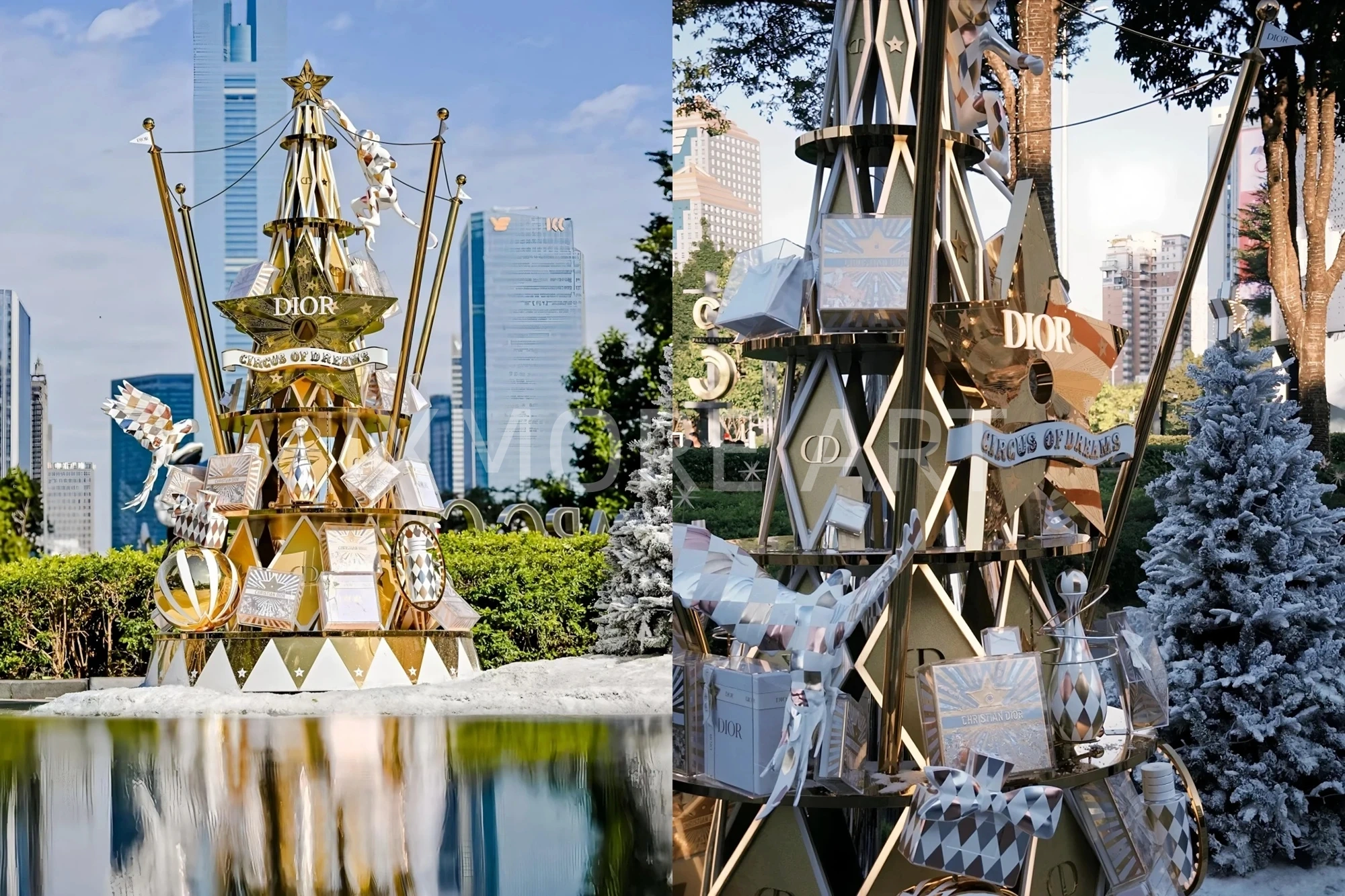 Dior pop-up interactive display props for shopping mall – custom large-scale visual merchandising installation by artisan factory, blending luxury theme decor(10)