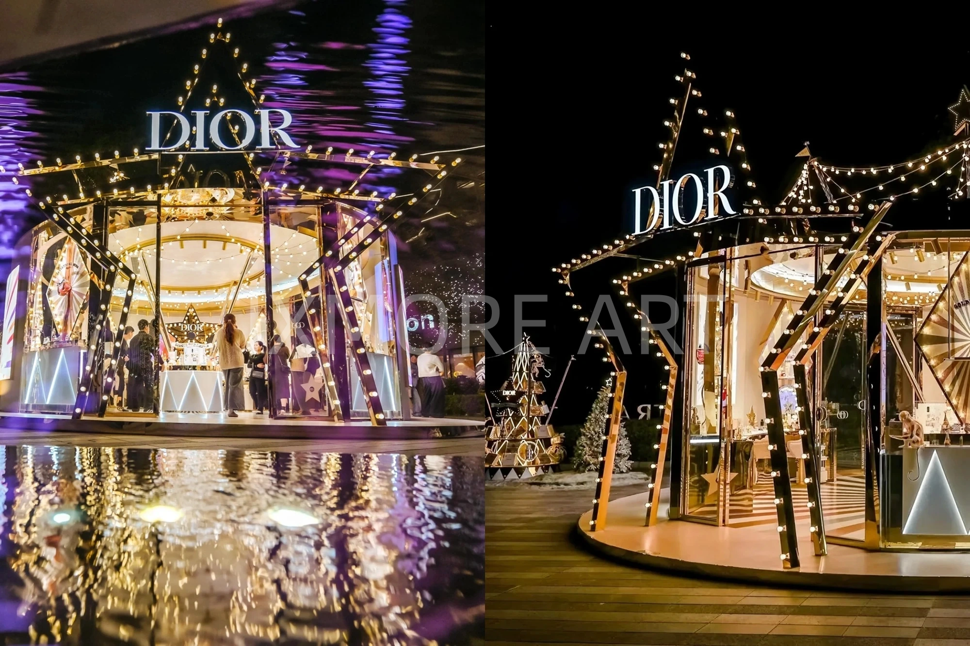 Dior pop-up interactive display props for shopping mall – custom large-scale visual merchandising installation by artisan factory, blending luxury theme decor(11)