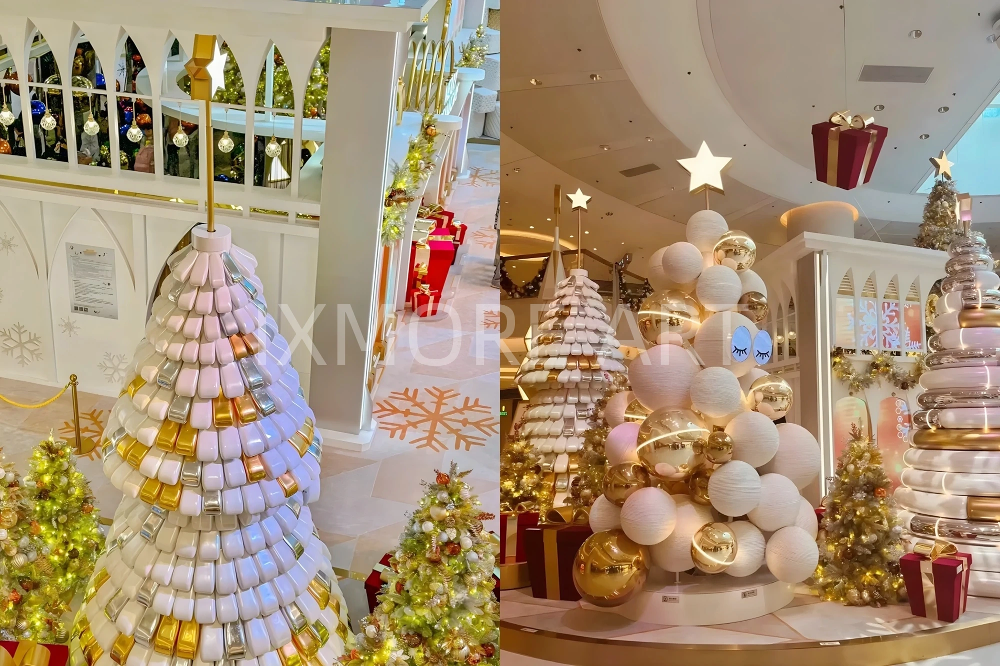 Custom Christmas themed scene installation at Elements Mall HK – made by retail holiday décor factory(5)