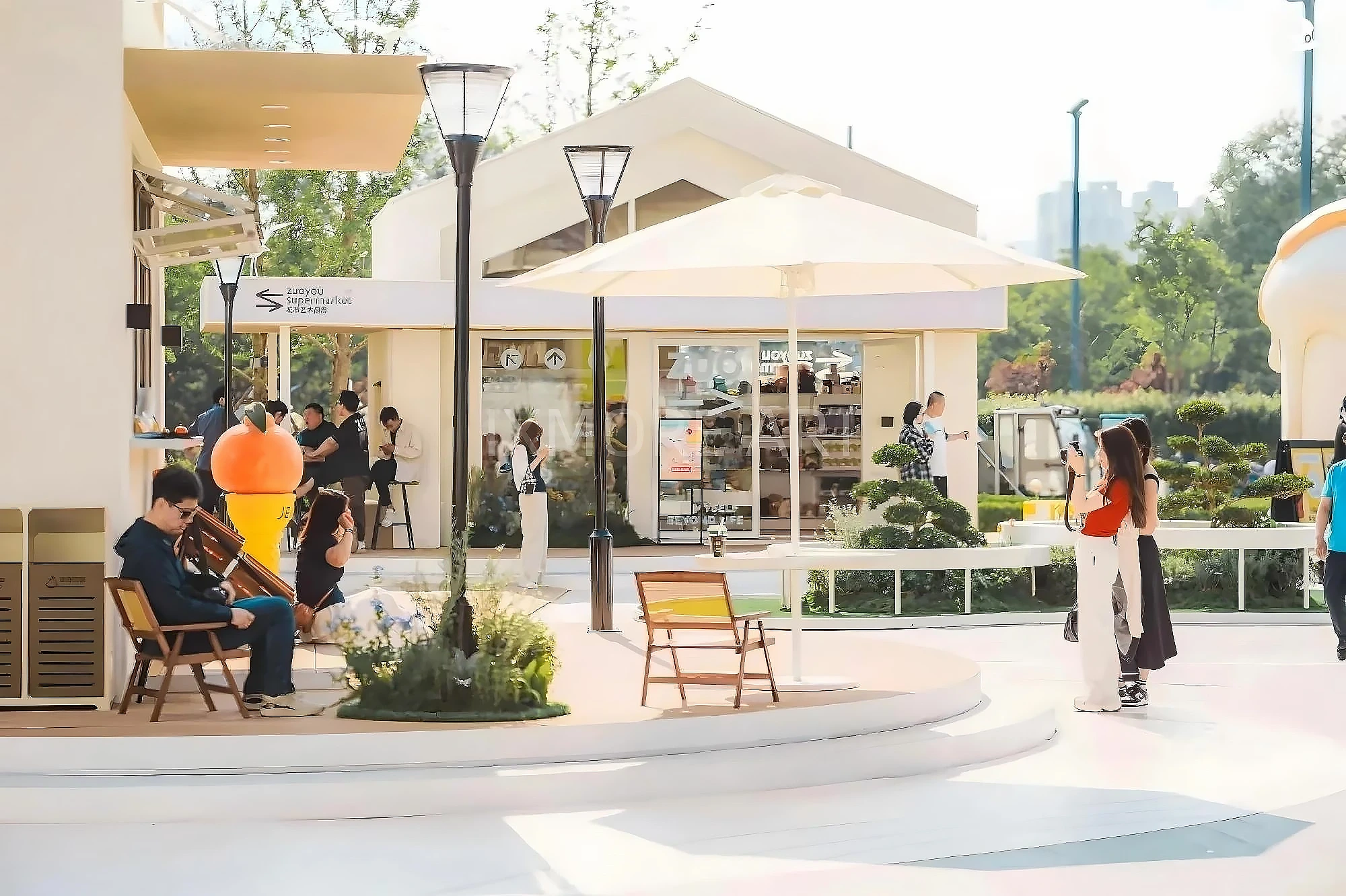 Mall art installation full view, immersive romantic town full props for commercial block scene creation, immersive props custom fabricated by art factory(3)