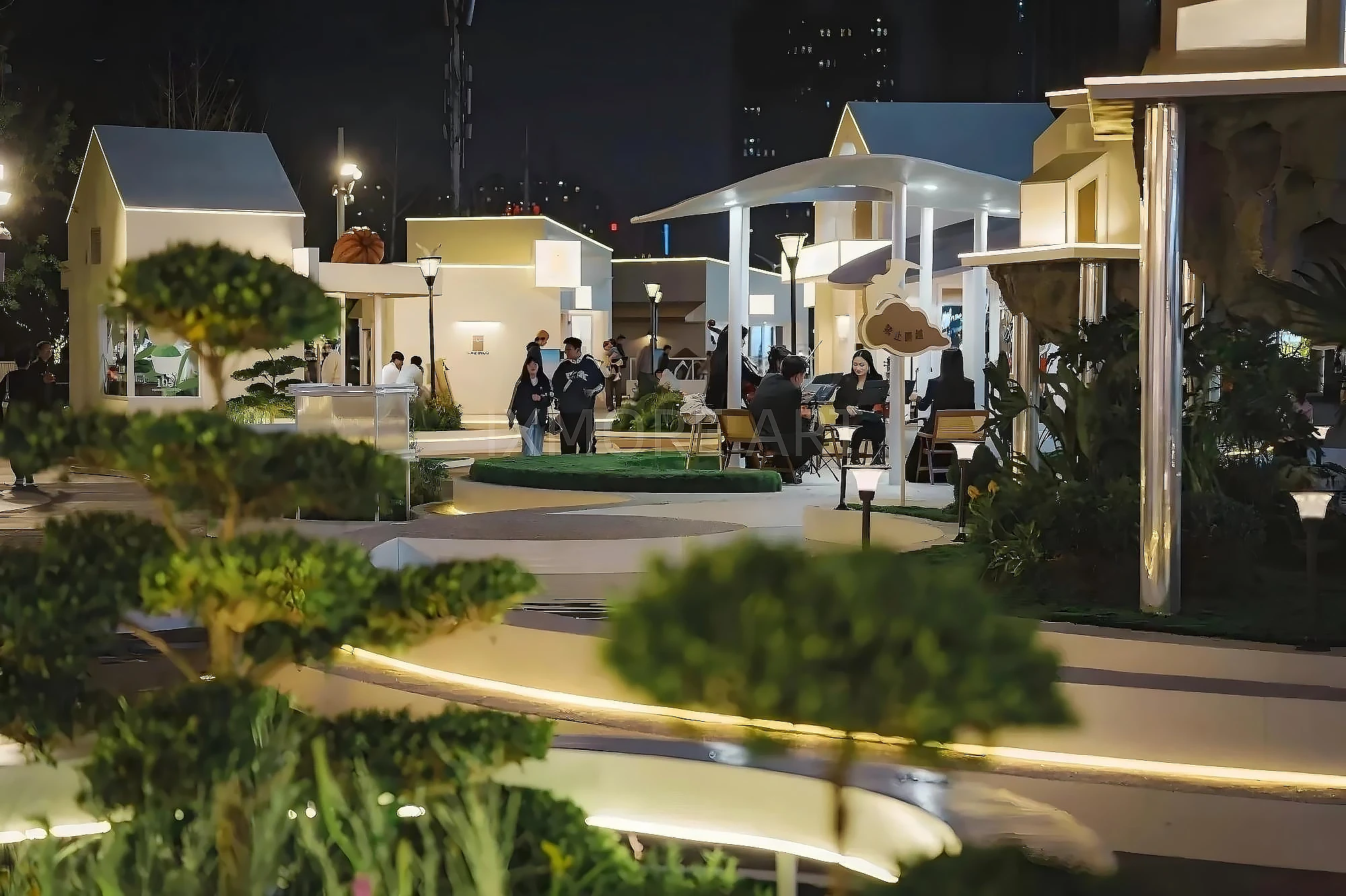 Mall art installation full view, immersive romantic town full props for commercial block scene creation, immersive props custom fabricated by art factory(5)