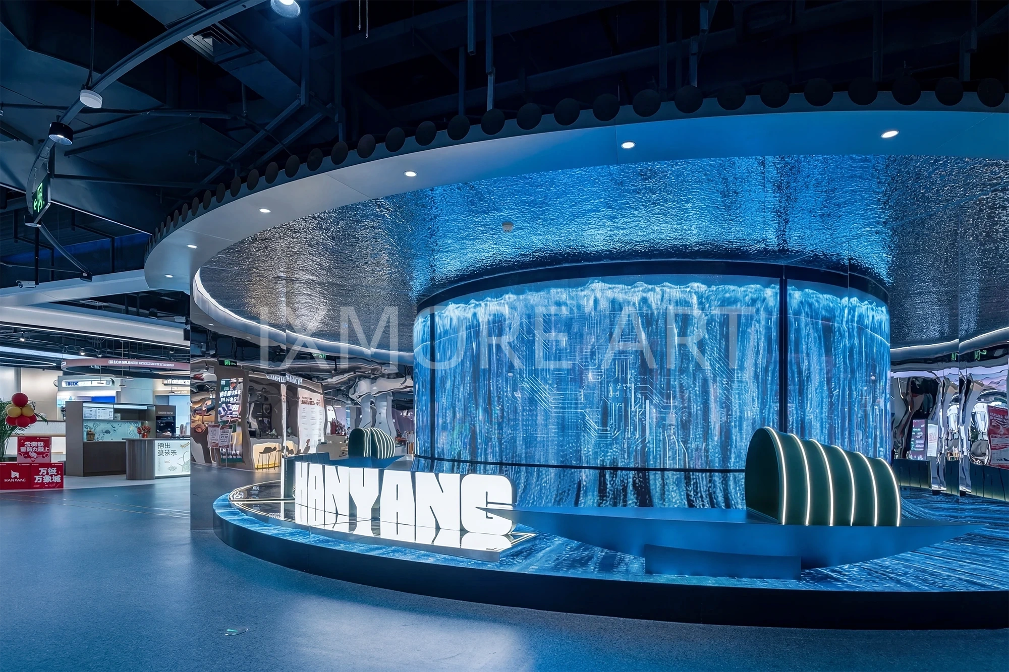 JD Brand Custom Matrix Kinetic Interactive Installation - Mall Art Display Factory Custom(11)