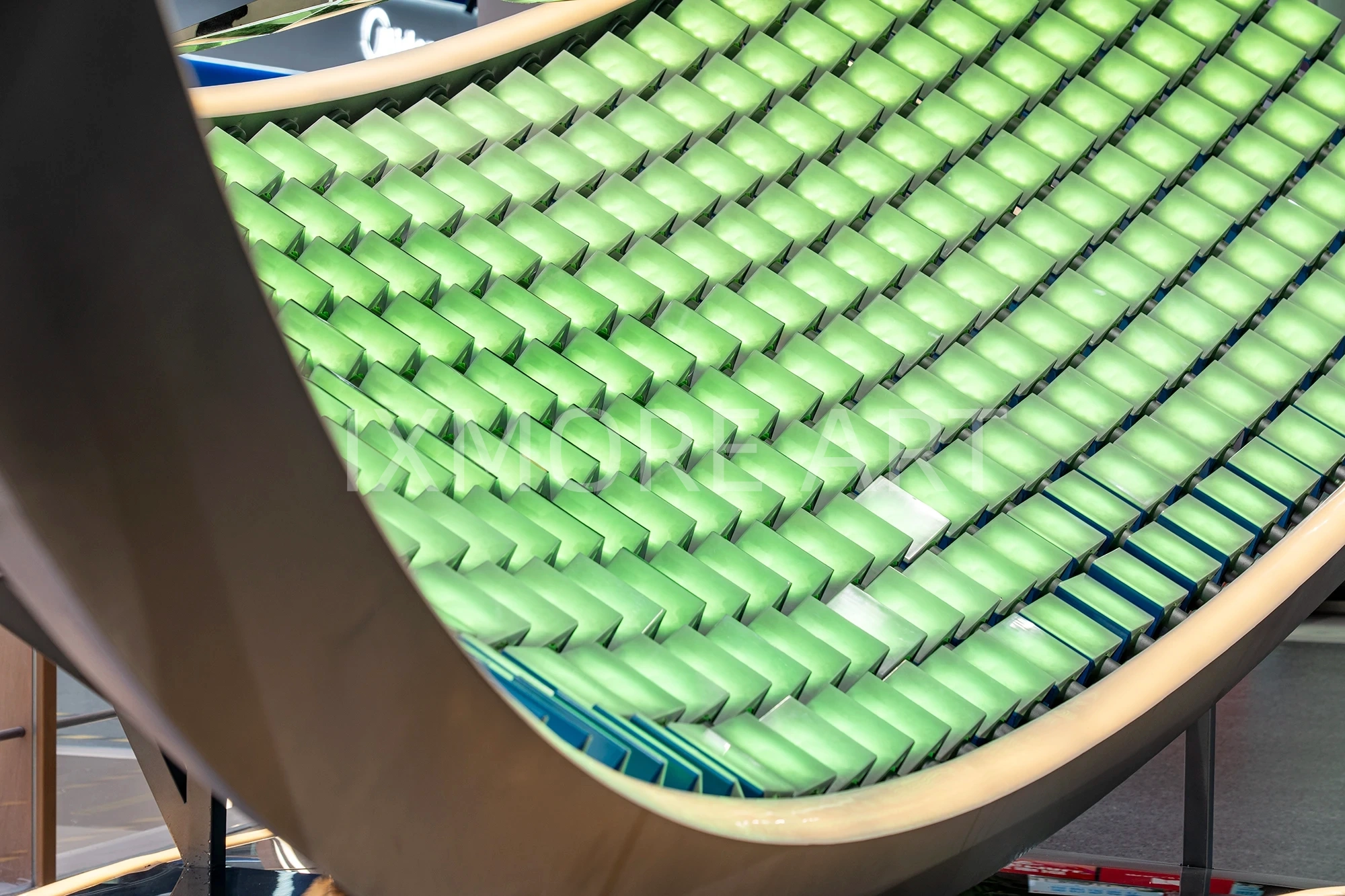 JD Brand Custom Matrix Kinetic Interactive Installation - Mall Art Display Factory Custom(6)