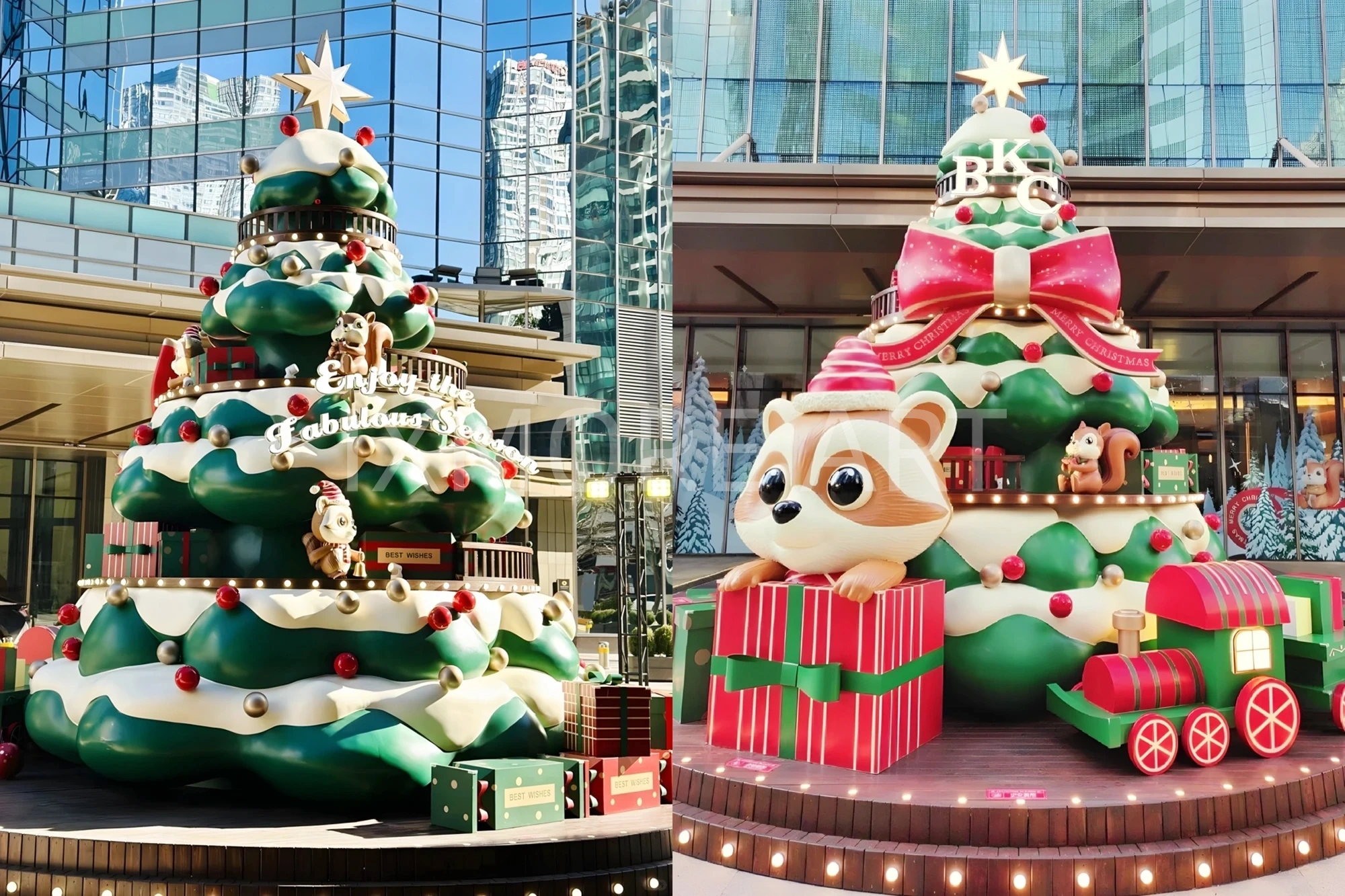 Custom Christmas art installation at Kerry Centre mall – large-scale holiday photo prop for retail spaces(10)