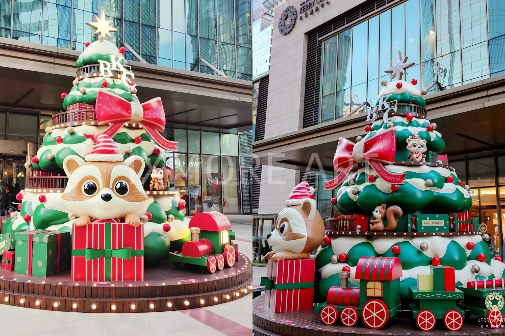 Custom Christmas art installation at Kerry Centre mall – large-scale holiday photo prop for retail spaces(8)