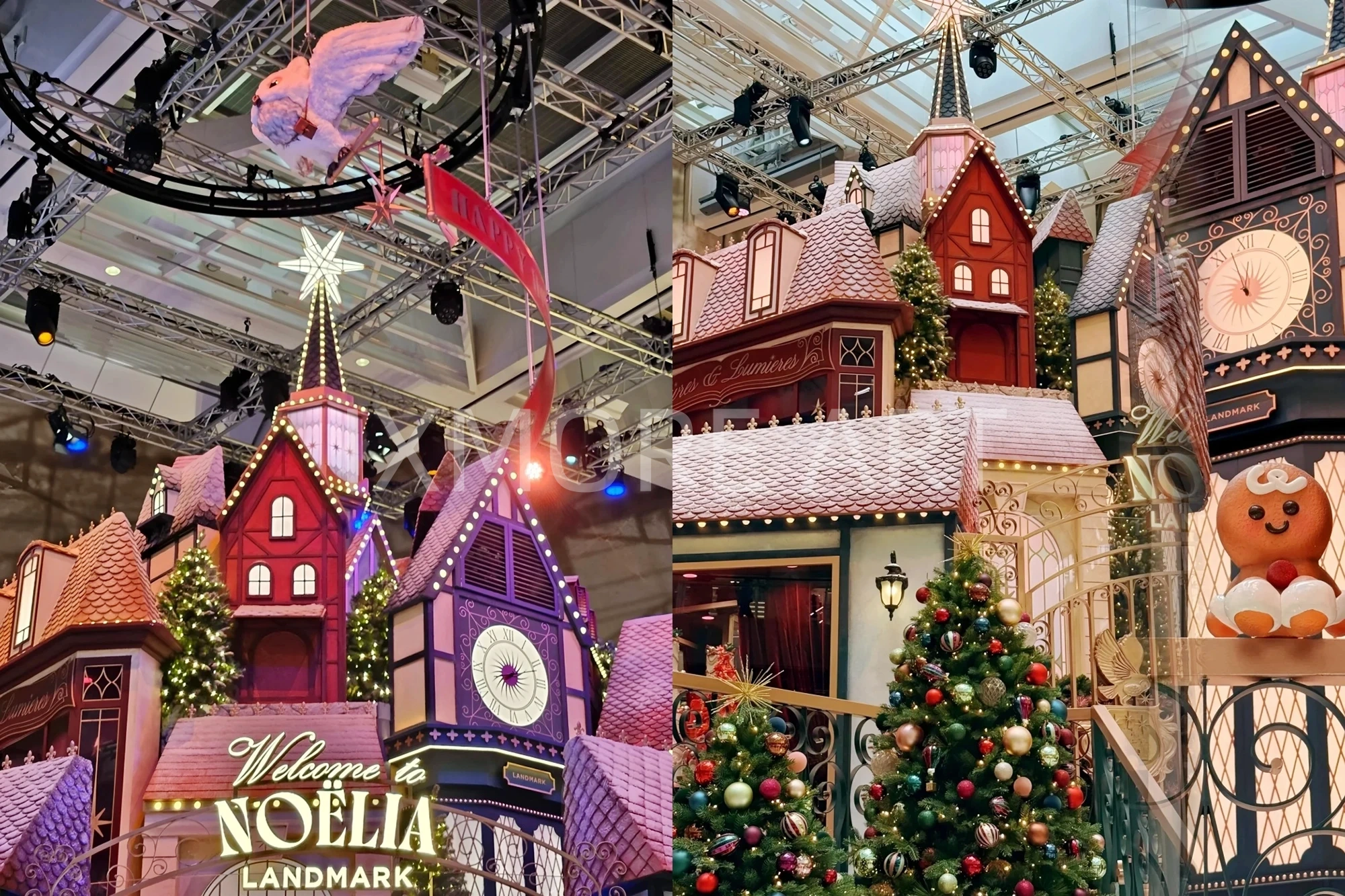 Custom Christmas castle props for Landmark Hong Kong – mall holiday art installation(10)