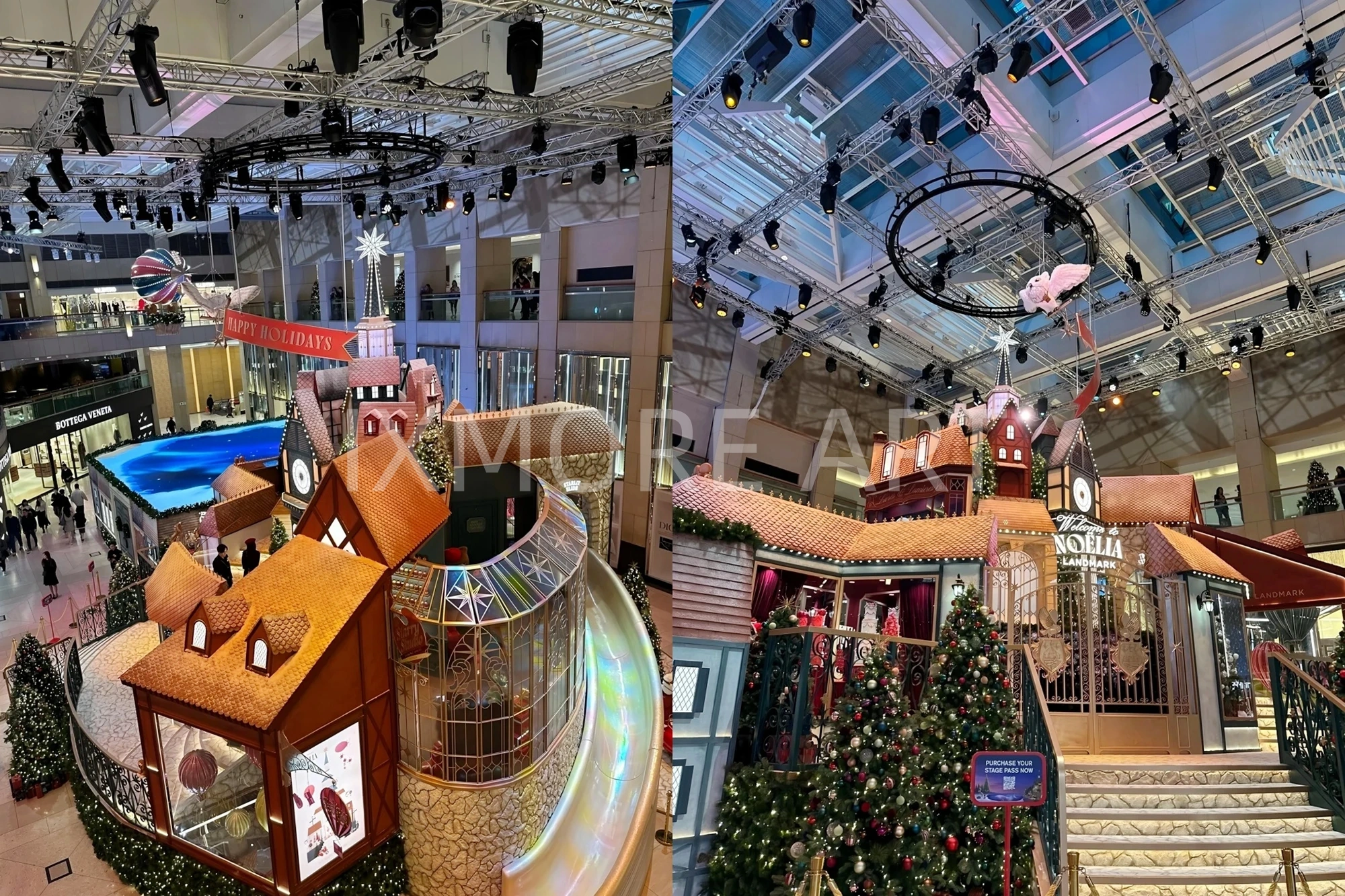 Custom Christmas castle props for Landmark Hong Kong – mall holiday art installation(11)