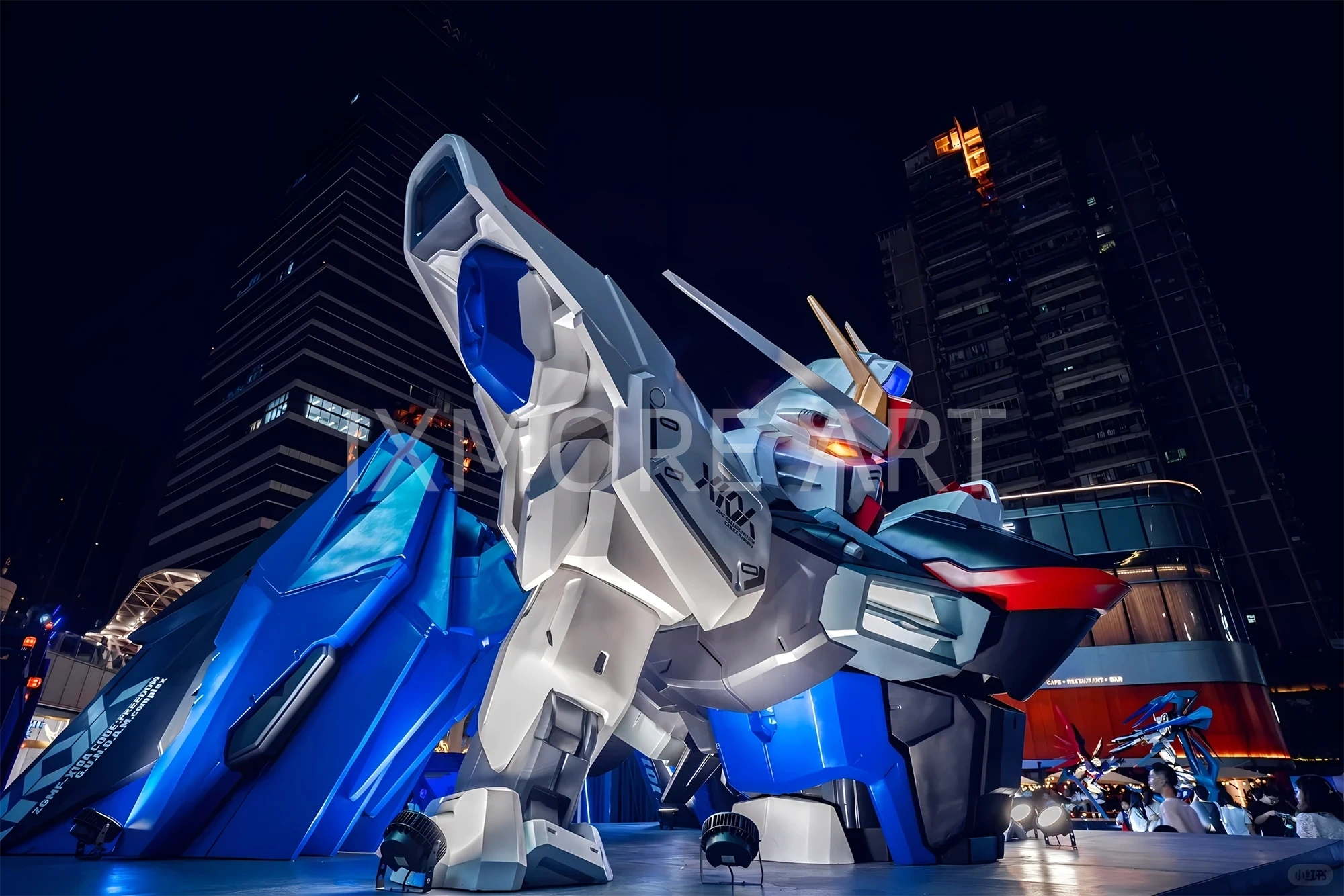 Custom large-scale anime art sculpture installation from fabrication factory(10)