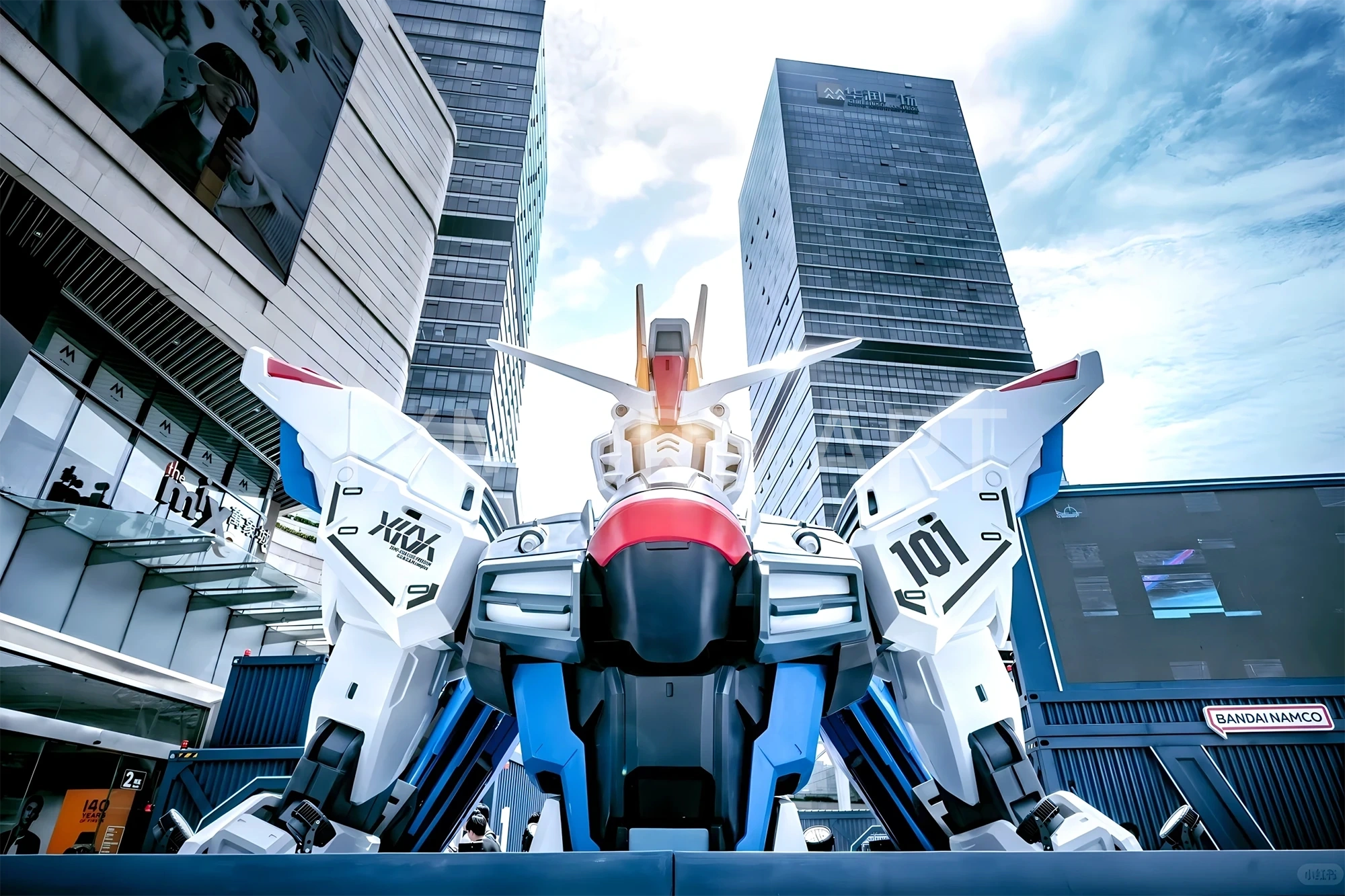 Custom large-scale anime art sculpture installation from fabrication factory(2)