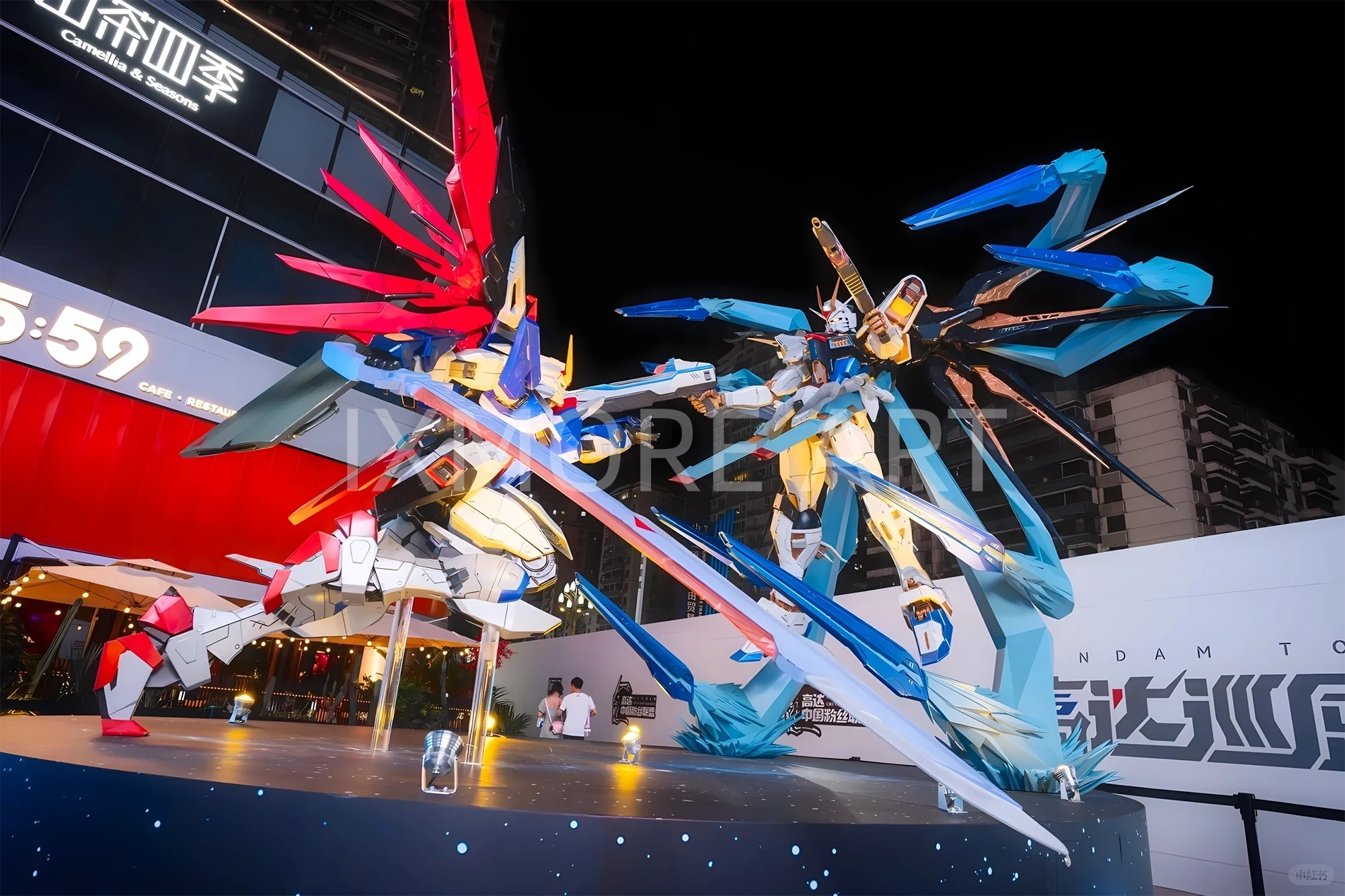 Custom large-scale anime art sculpture installation from fabrication factory(4)