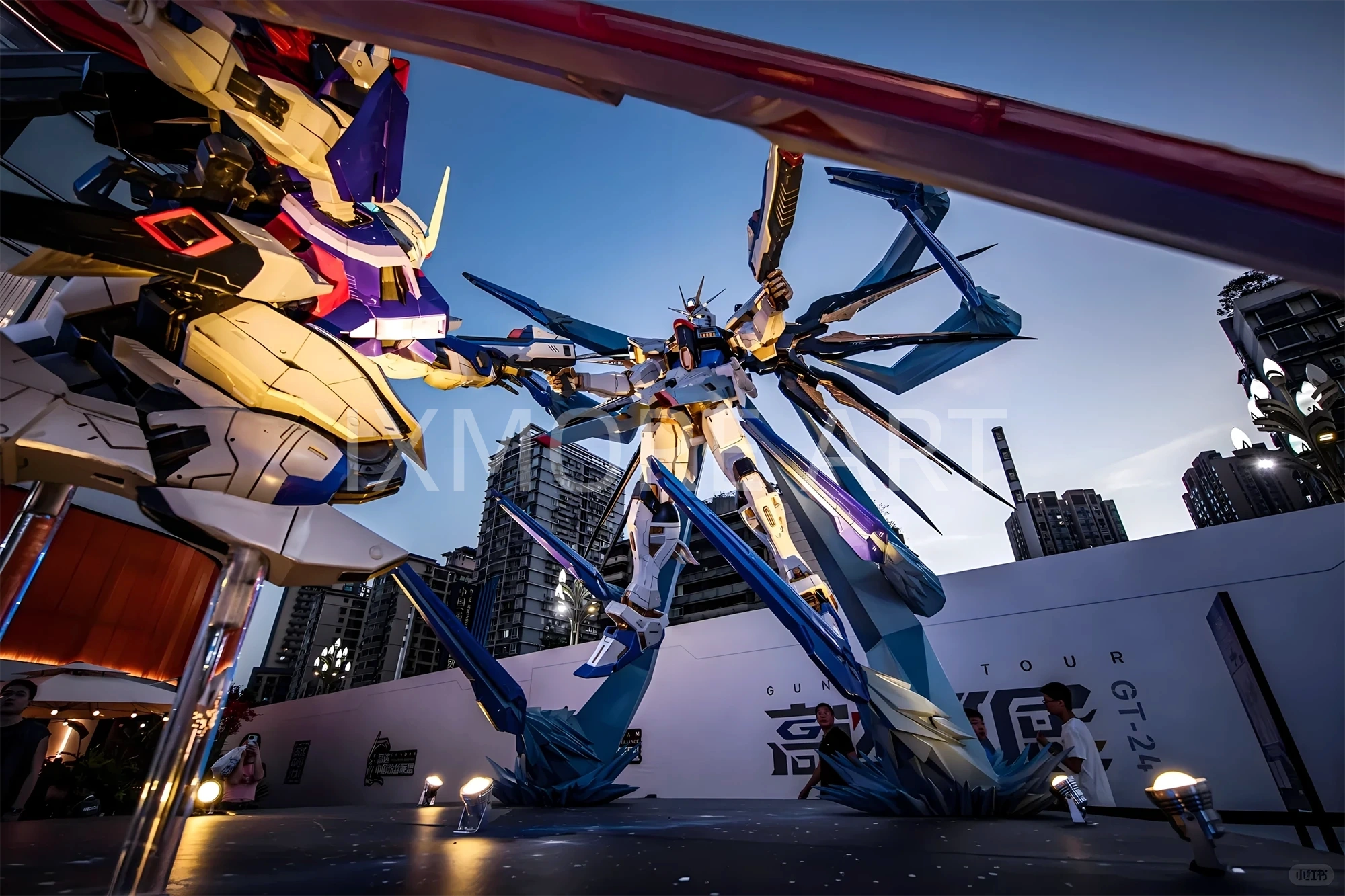 Custom large-scale anime art sculpture installation from fabrication factory(5)