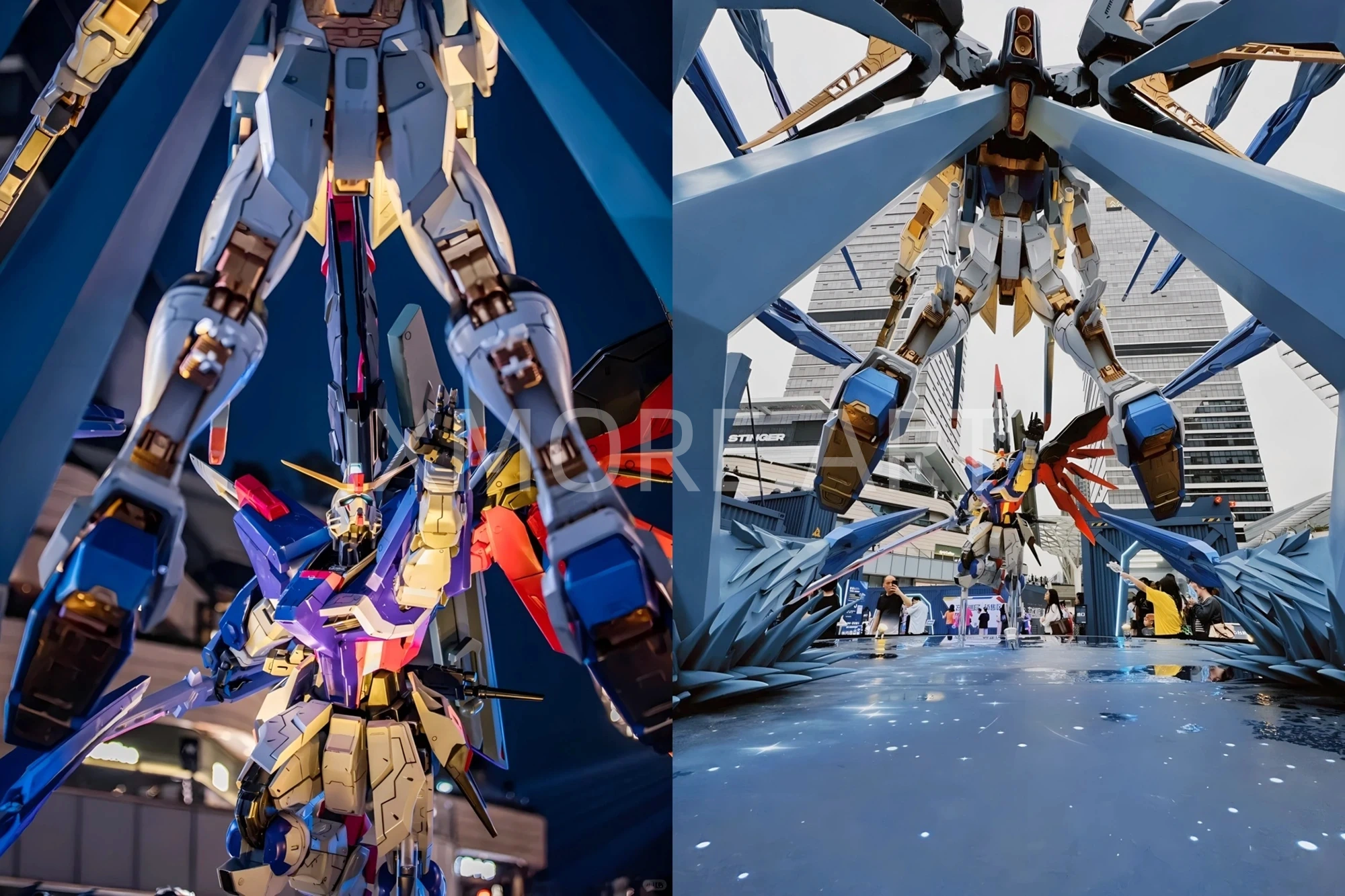 Custom large-scale anime art sculpture installation from fabrication factory(8)