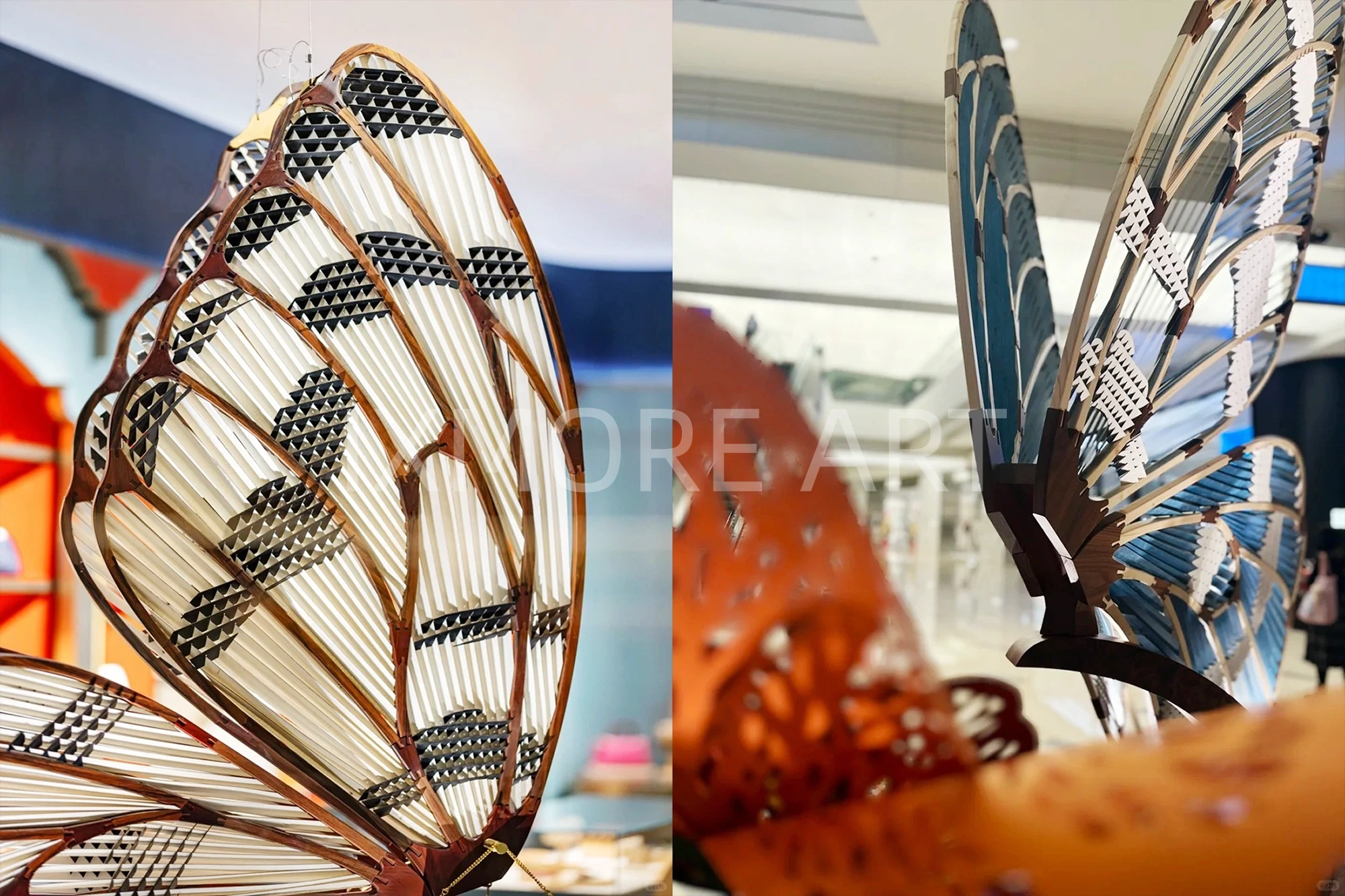 Luxury brand window display visual merchandising props custom art installation factory（3）