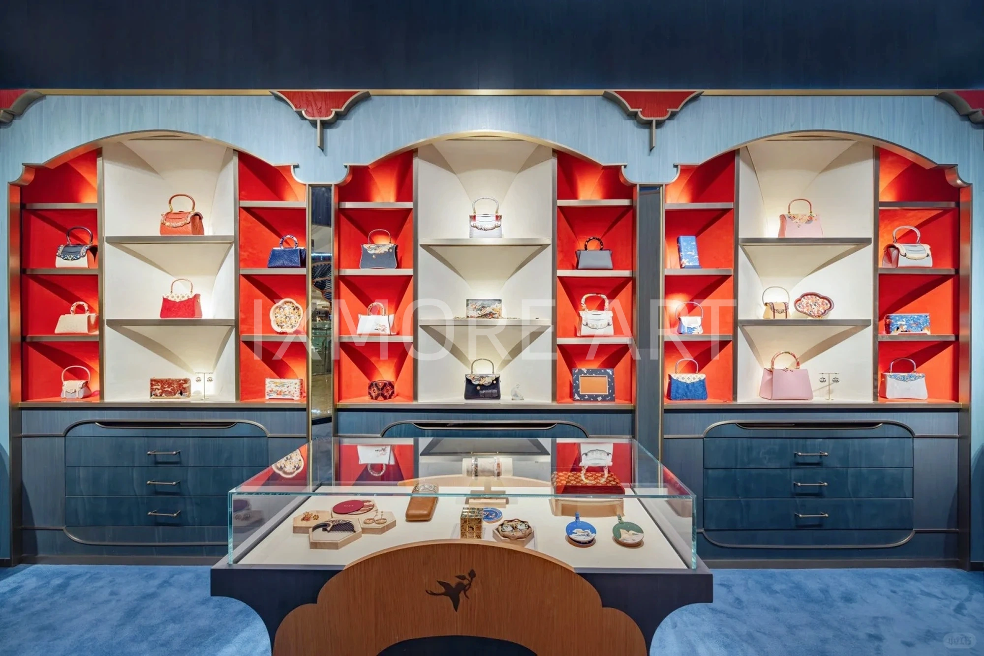 Luxury brand window display visual merchandising props custom art installation factory（6）