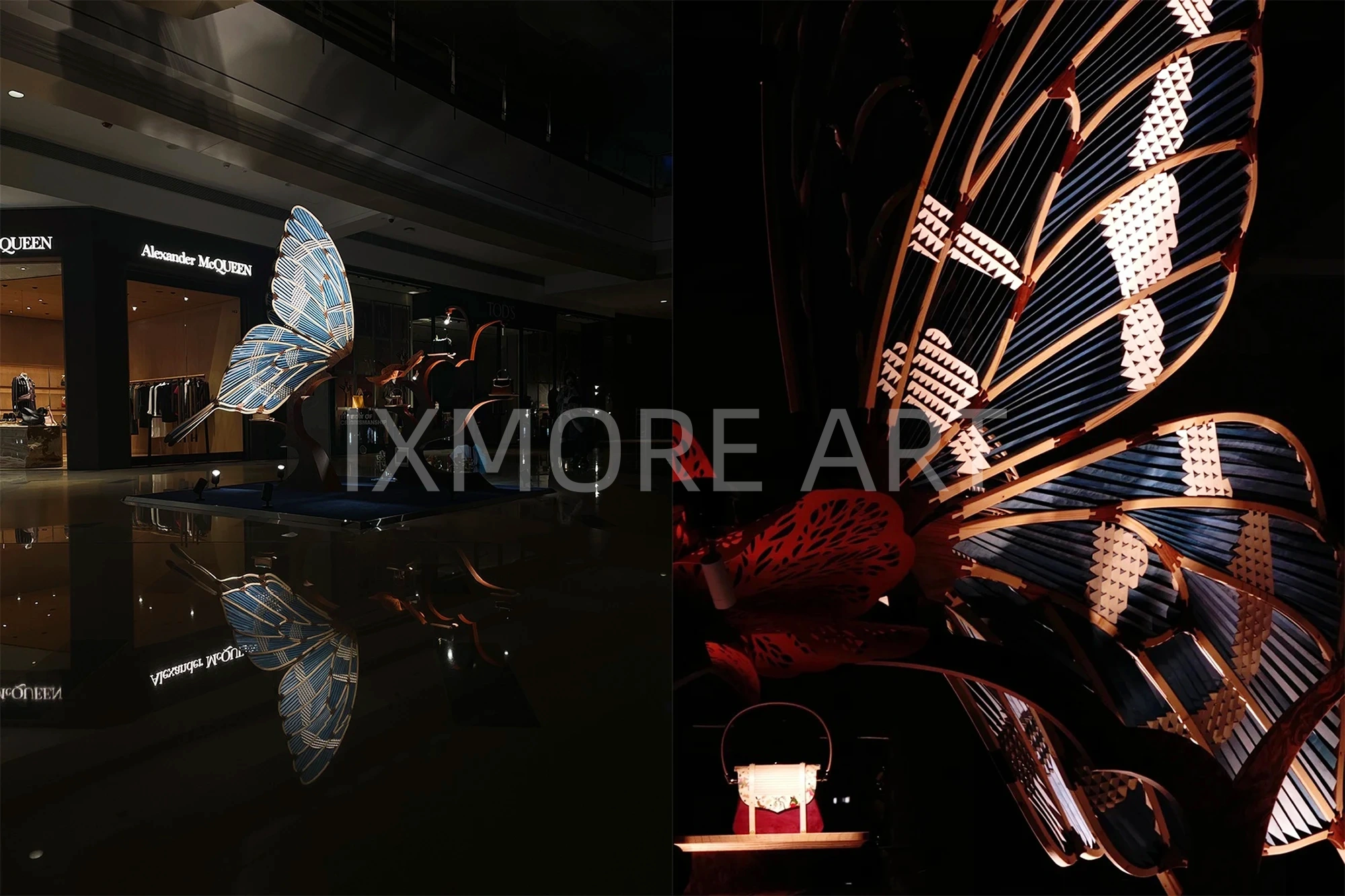 Luxury brand window display visual merchandising props custom art installation factory（7）