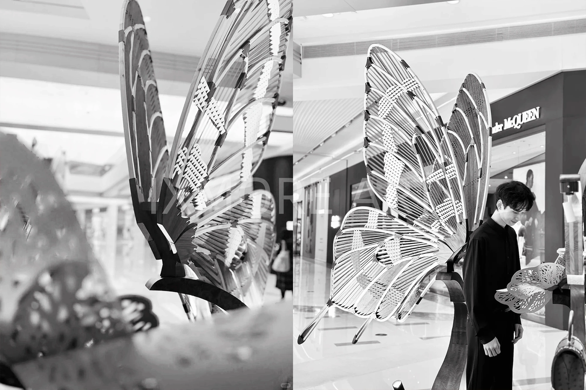 Luxury brand window display visual merchandising props custom art installation factory（8）