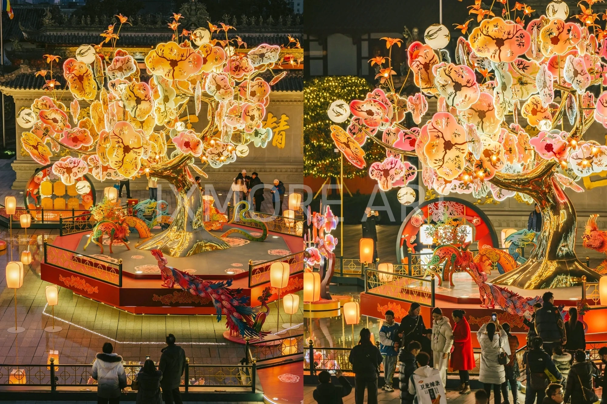 Immersive installation custom for shopping mall, interactive art walkway with lighting and mirrors, factory-made, Instagrammable experience(3)