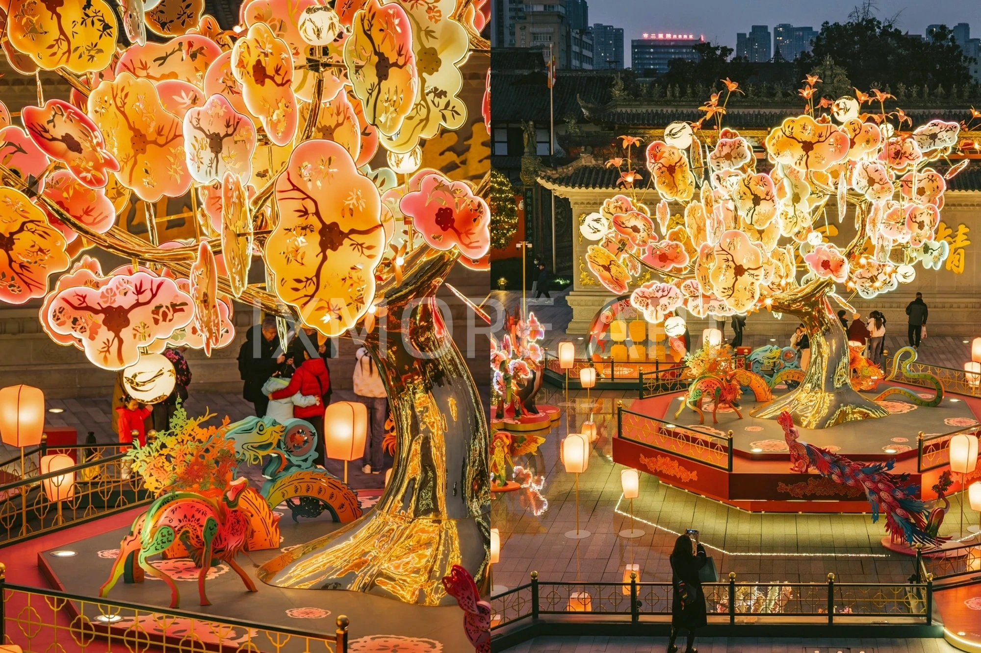 Immersive installation custom for shopping mall, interactive art walkway with lighting and mirrors, factory-made, Instagrammable experience(4)