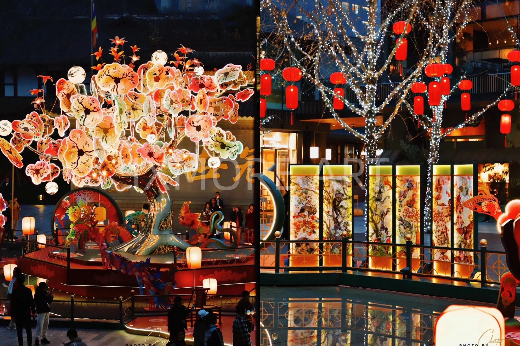 Immersive installation custom for shopping mall, interactive art walkway with lighting and mirrors, factory-made, Instagrammable experience(6)