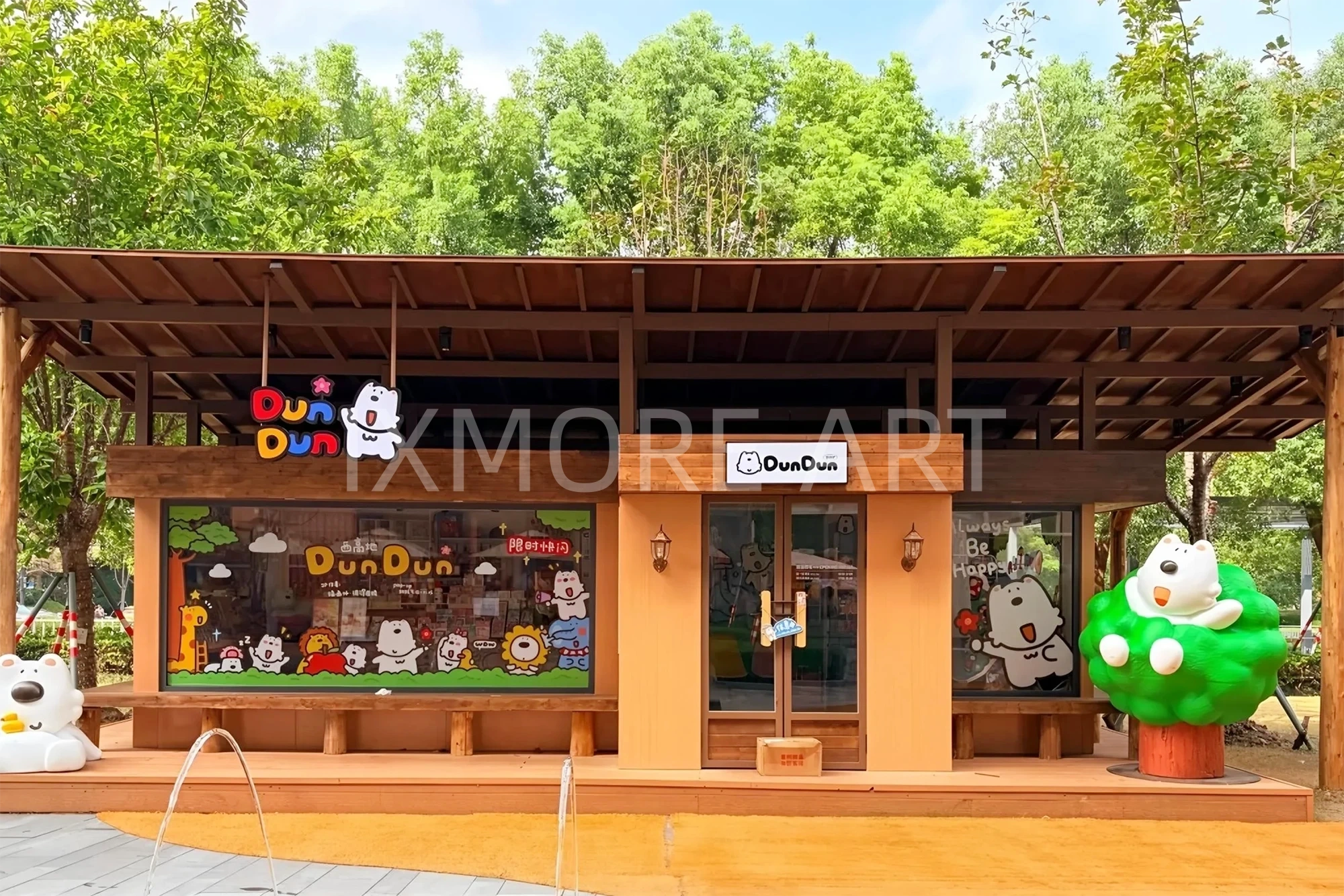 Mall forest tree house full scene, custom art installation factory themed scene creation, internet-famous prop fabrication, amusement park scene prop real shot(10)